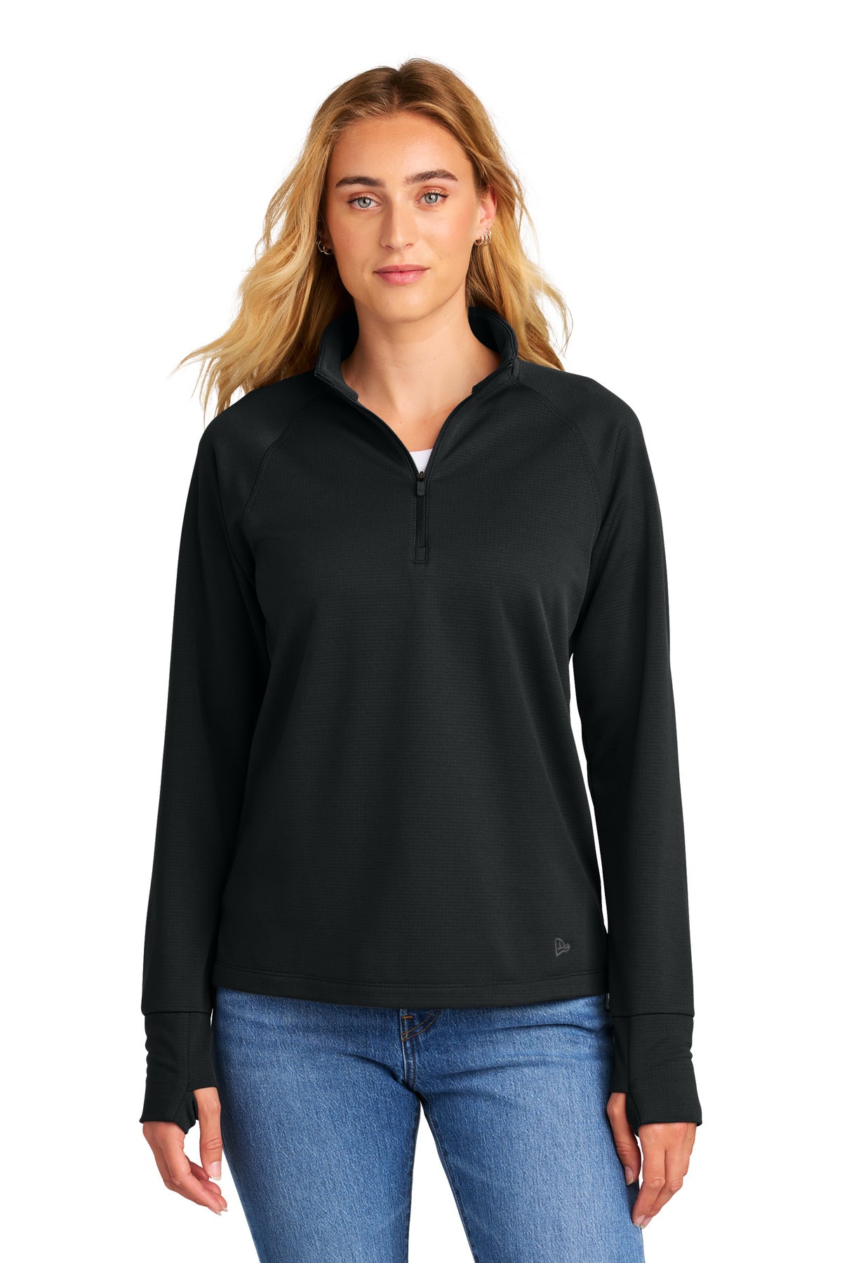 New Era® Women's Stand Out 1/4-Zip LNEA515 - Black - 2XL