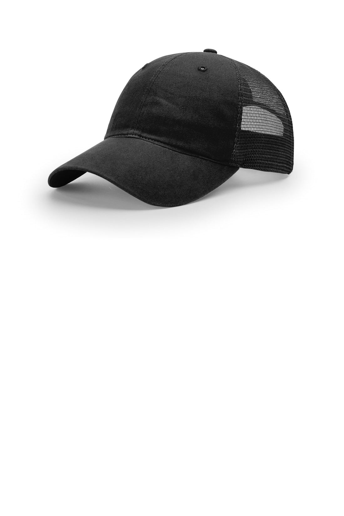 Richardson Garment Washed Trucker 111 - Black - OSFA