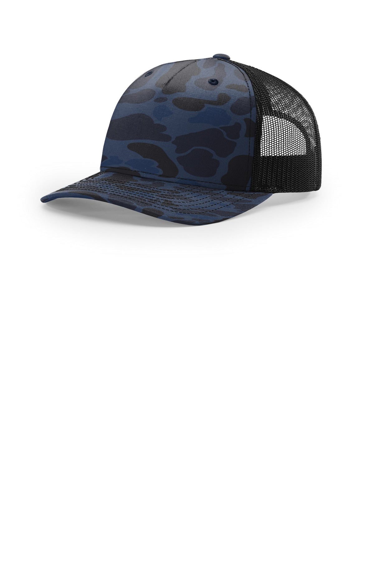 Richardson Printed Five-Panel Trucker 112PFP - Admiral Duck Camo/ Black - OSFA