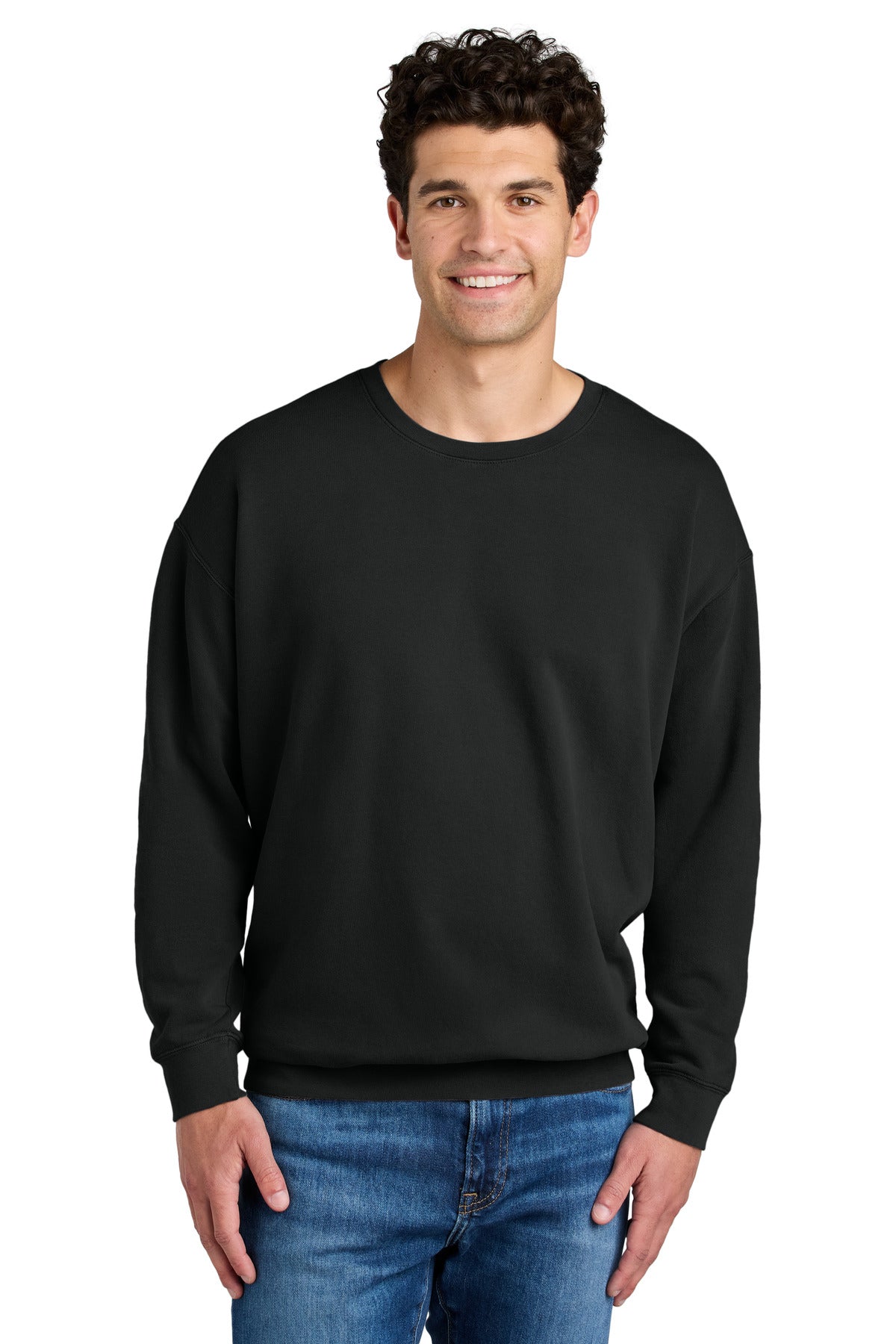Comfort Colors® Lightweight Crewneck Sweatshirt 1466 - Black - 2XL
