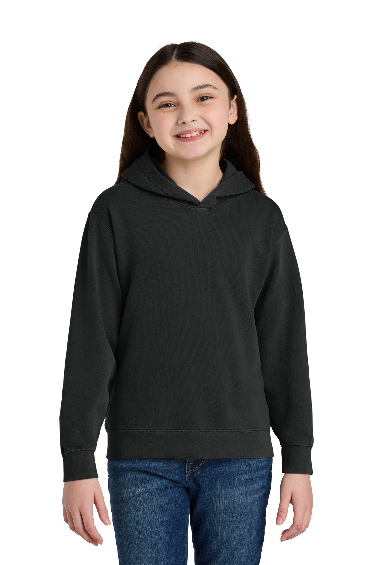 Comfort Colors® Youth Lightweight Hooded Sweatshirt 1467Y - Black - L