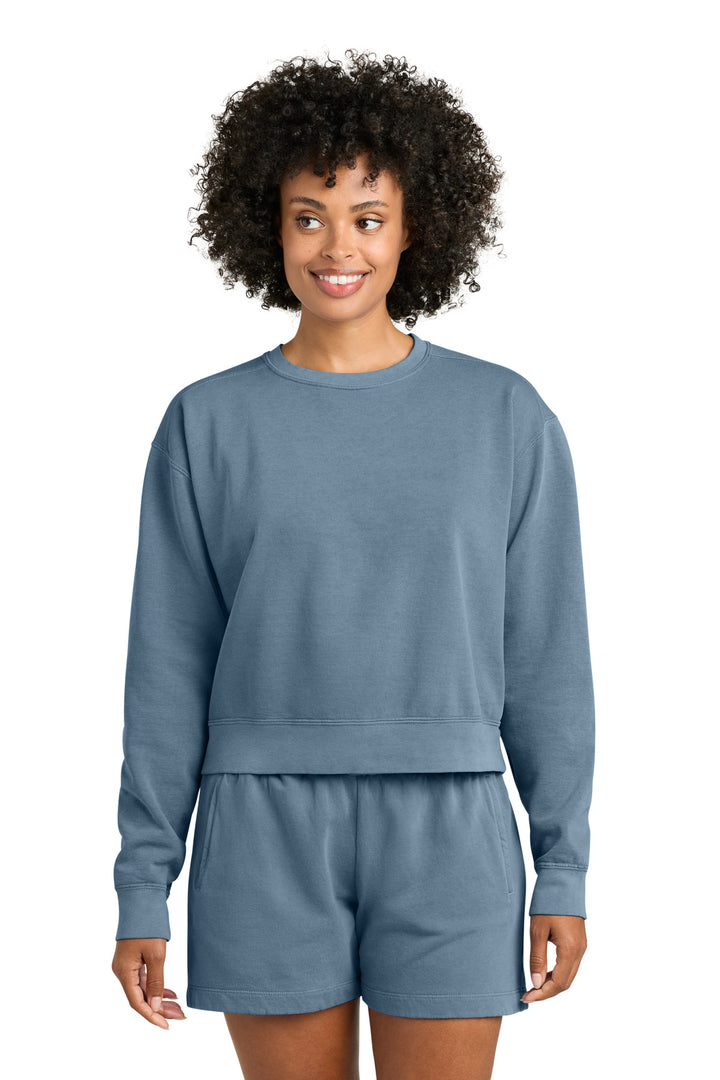 Comfort Colors® Women's Mid-Length Crewneck Sweatshirt 1566L - Blue Jean - 2XL