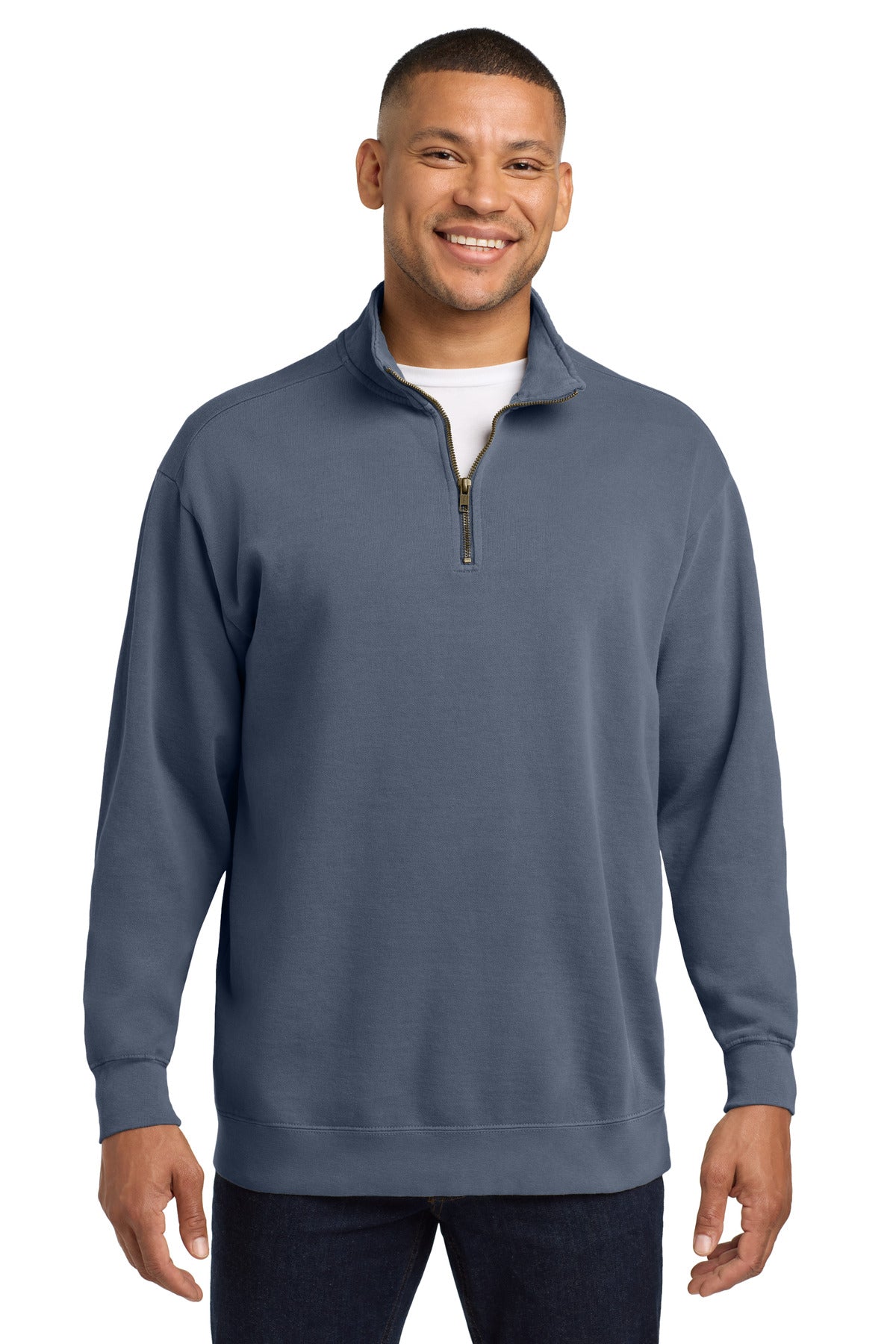 COMFORT COLORS ® Ring Spun 1/4-Zip Sweatshirt. 1580 - Blue Jean - 2XL