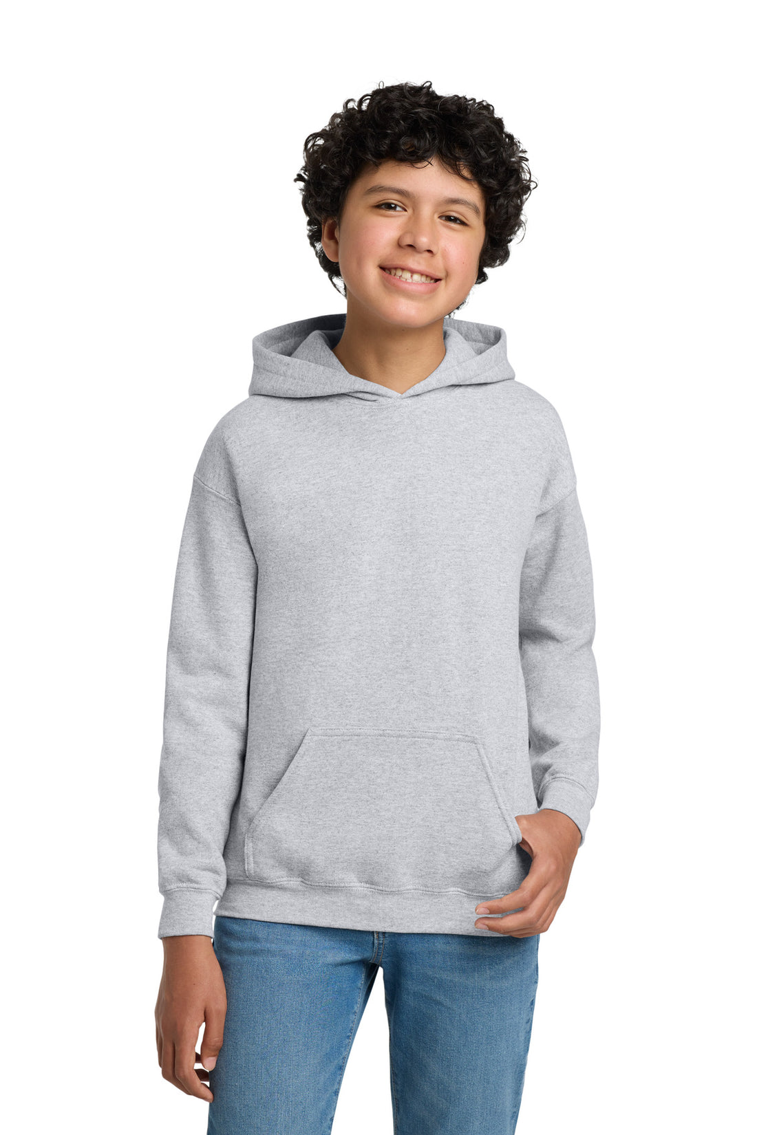 Gildan® - Youth Heavy Blend Hooded Sweatshirt. 18500B - Ash Grey - L