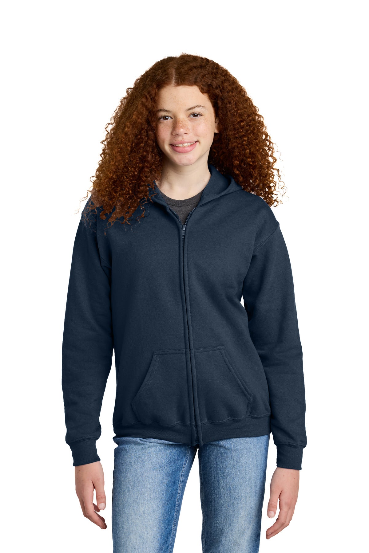 Gildan® Youth Heavy Blend Full-Zip Hooded Sweatshirt. 18600B