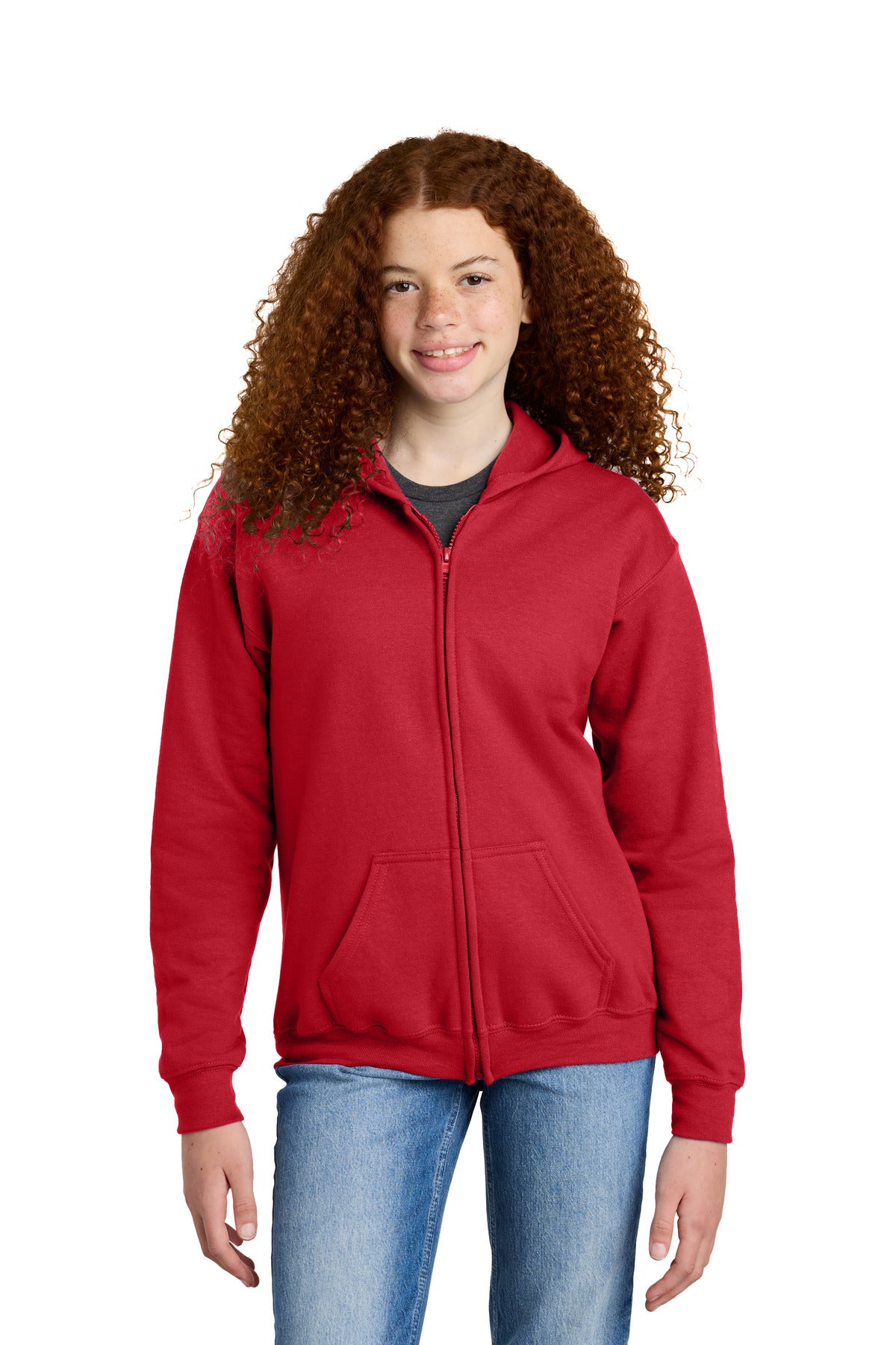 Gildan® Youth Heavy Blend Full-Zip Hooded Sweatshirt. 18600B