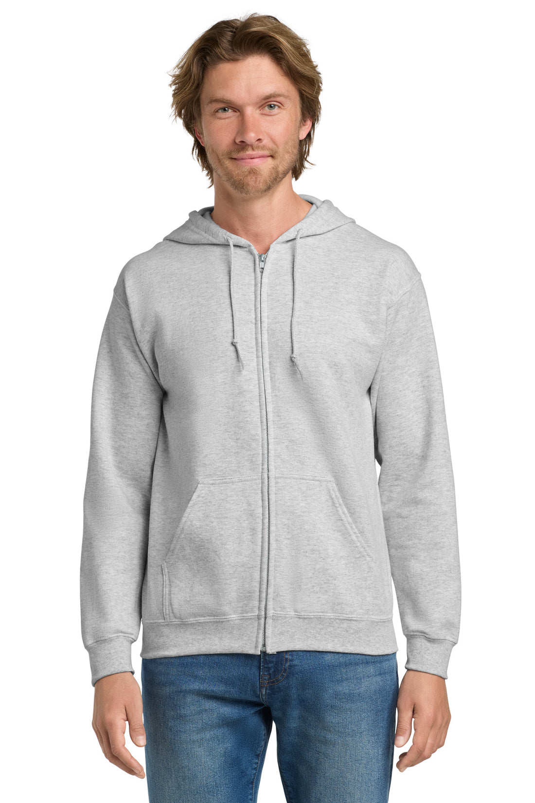 Gildan® - Heavy Blend Full-Zip Hooded Sweatshirt. 18600 - Ash - 2XL