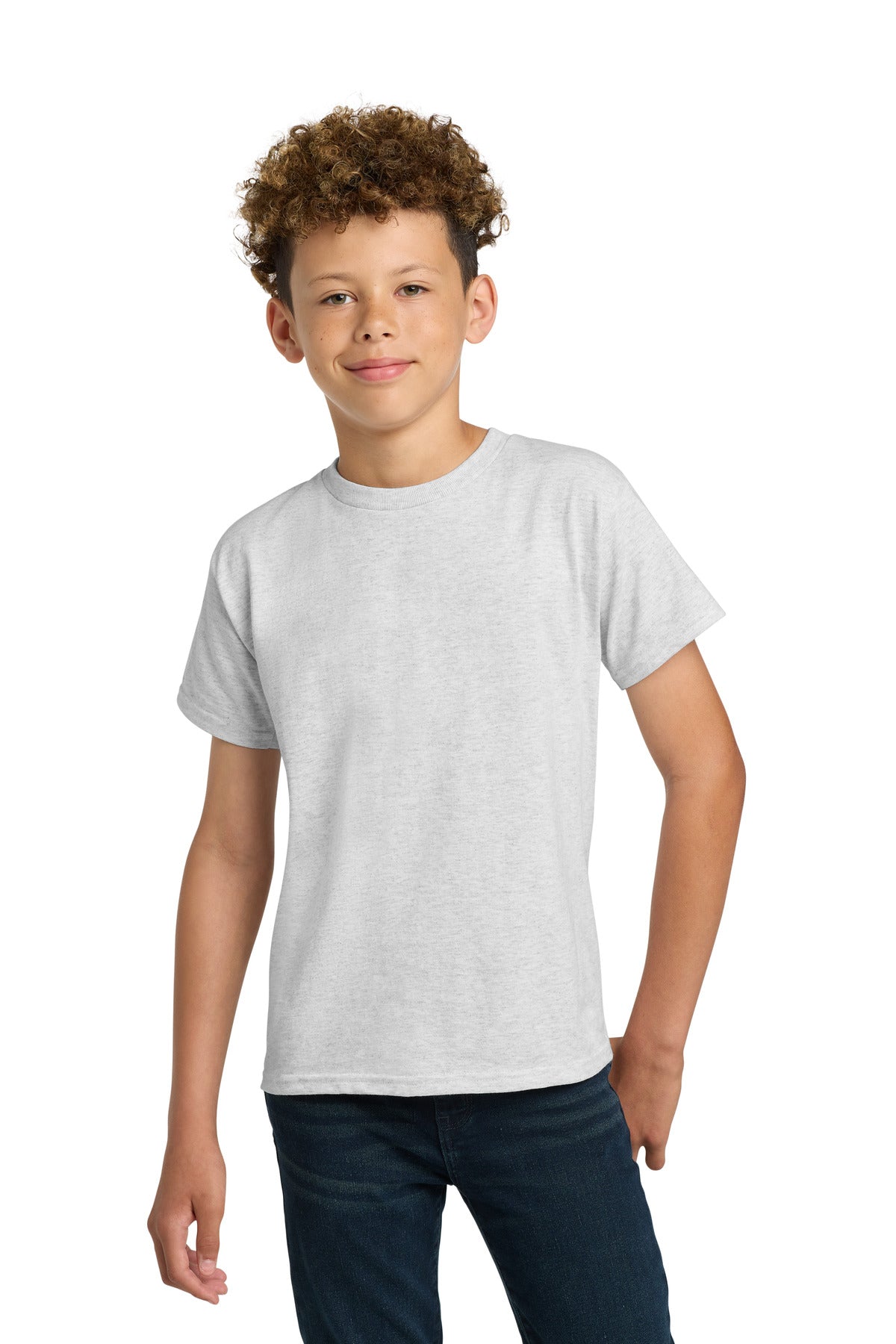 Gildan® - Youth Ultra Cotton®100% US Cotton T-Shirt. 2000B - Ash - XS