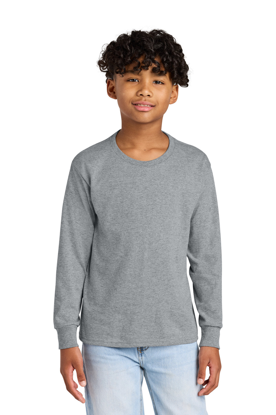 Jerzees® Youth Dri-Power® 50/50 Cotton/Poly Long Sleeve 29BL - Athletic Heather - L