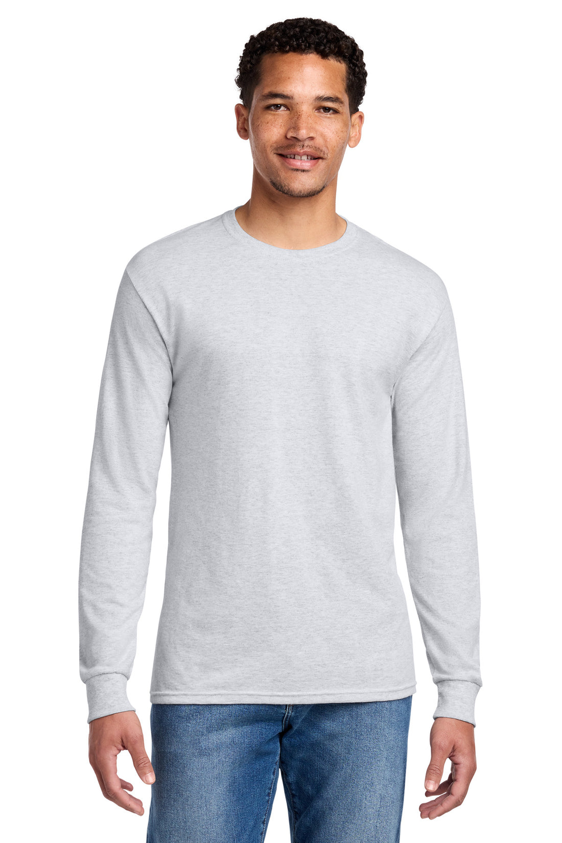 Jerzees® - Dri-Power® 50/50 Cotton/Poly Long Sleeve T-Shirt.  29LS - Ash - 2XL