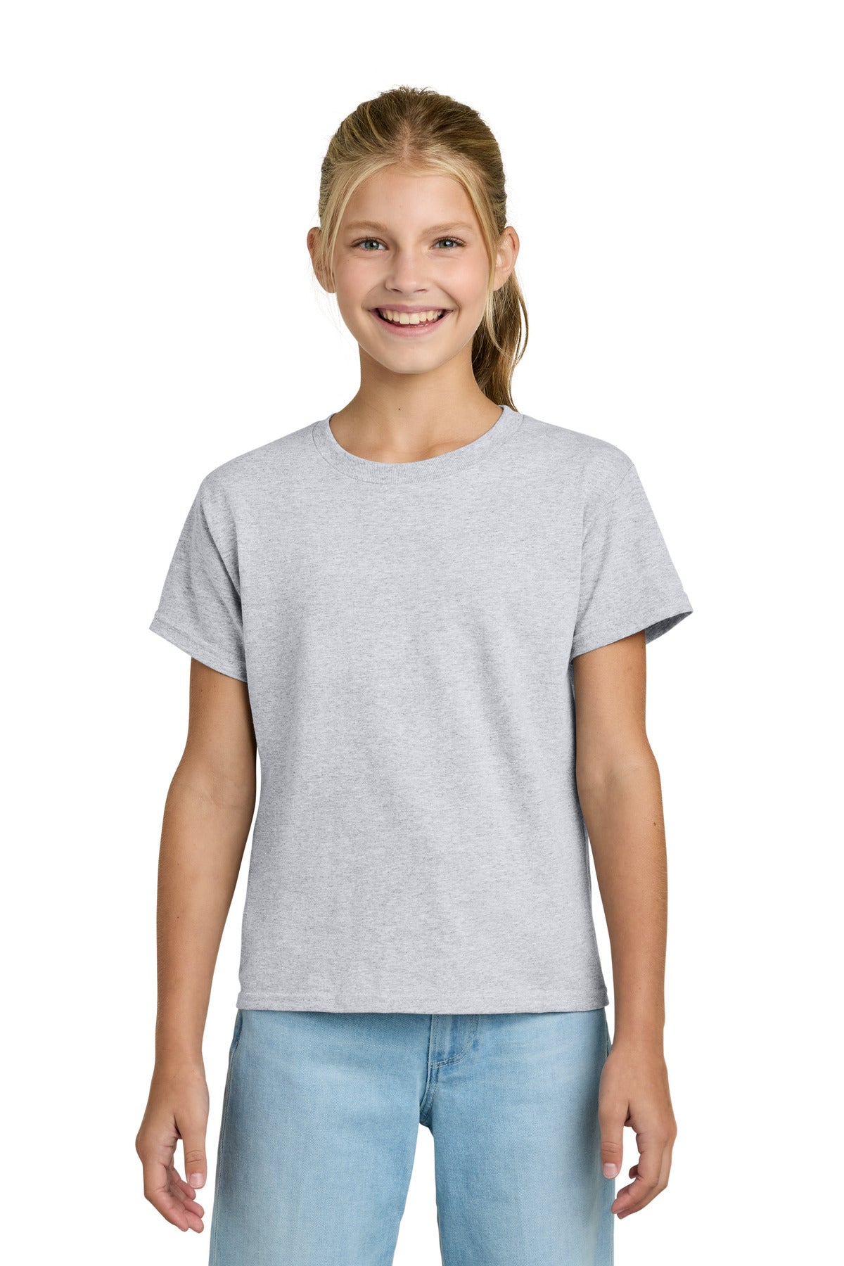 Gildan® Youth Light Cotton Tee 3000B - Ash Grey - L