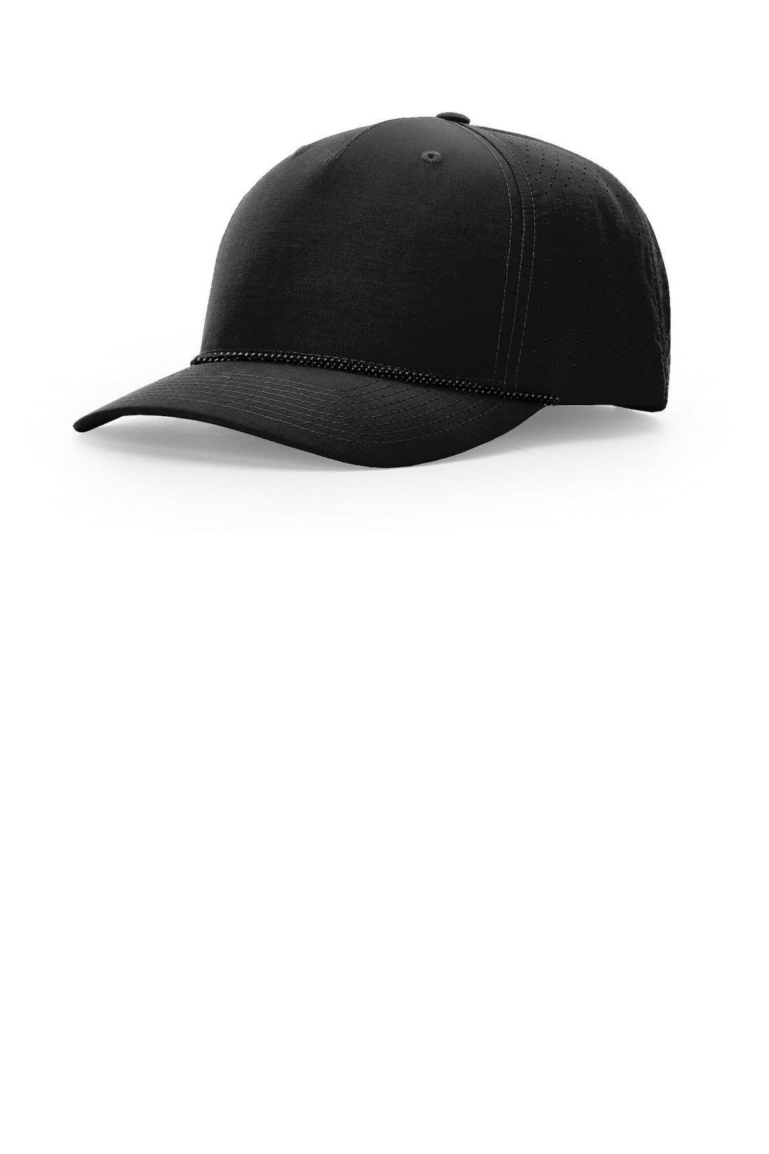 Richardson Laser Perf Performance Rope Cap 355 - Black/ Black Grey - OSFA