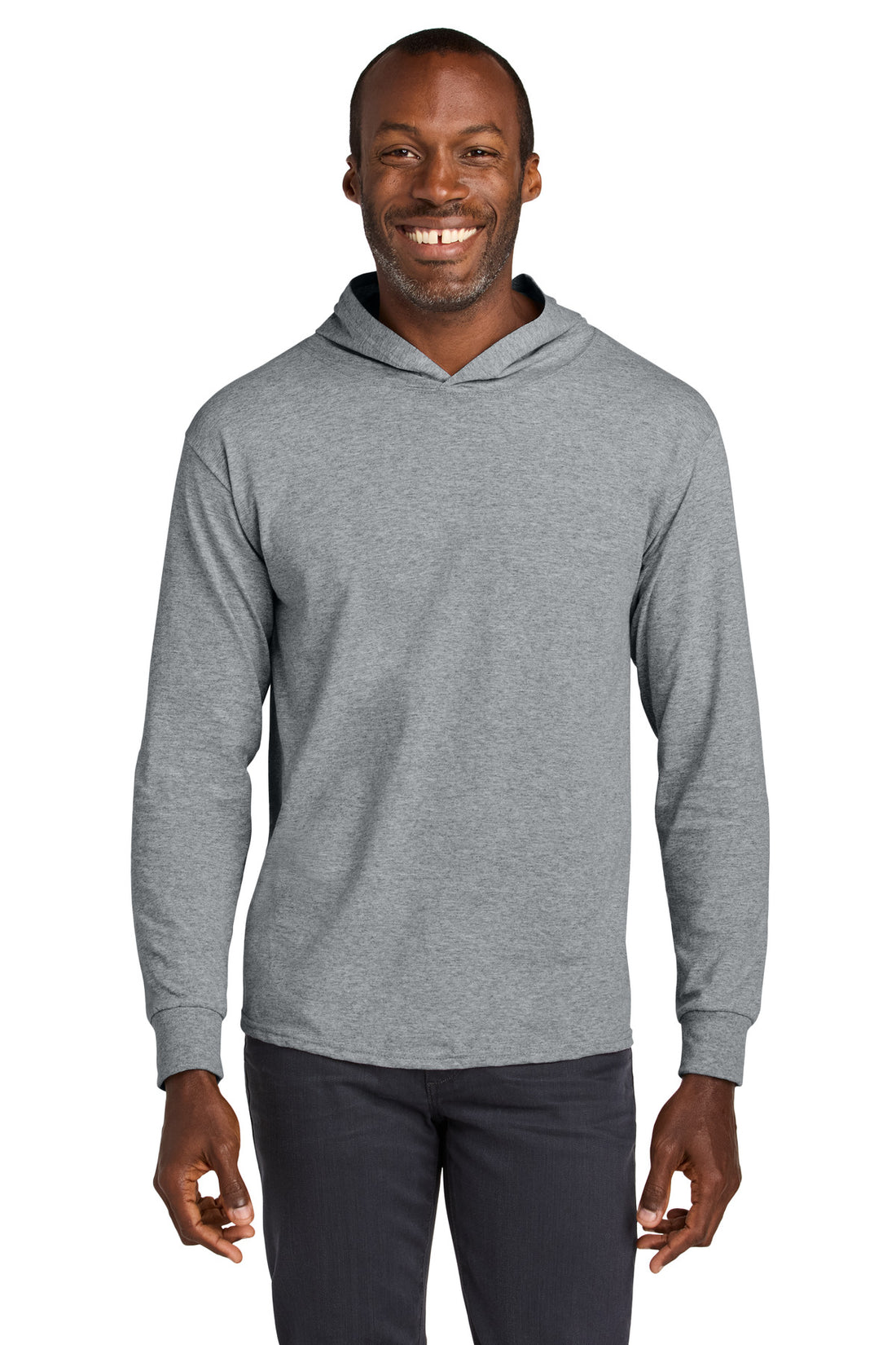 Jerzees Classics Unisex Cotton Long Sleeve Hooded T-Shirt 363LH - Athletic Heather - 2XL