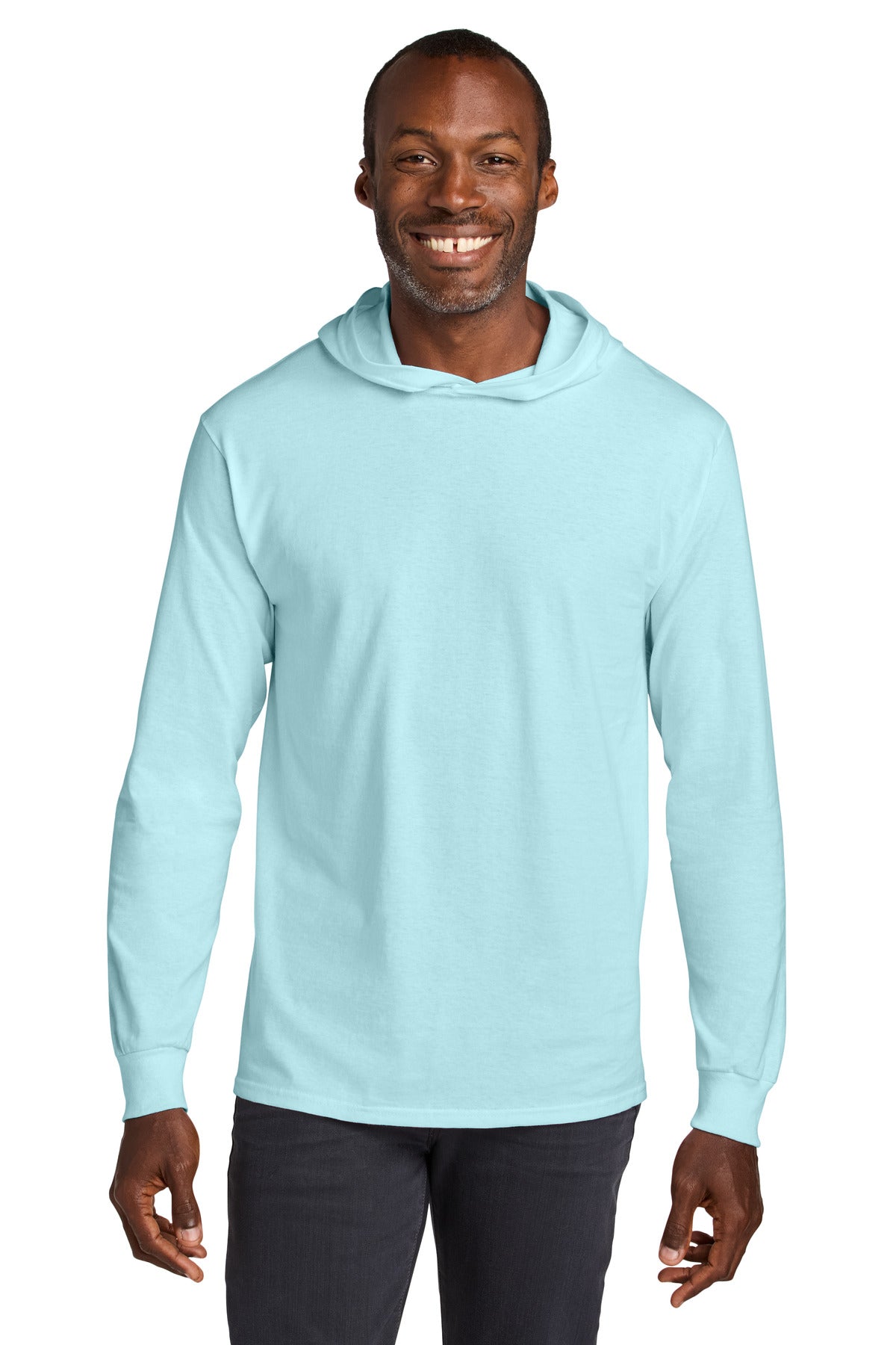Jerzees Classics Unisex Cotton Long Sleeve Hooded T-Shirt 363LH