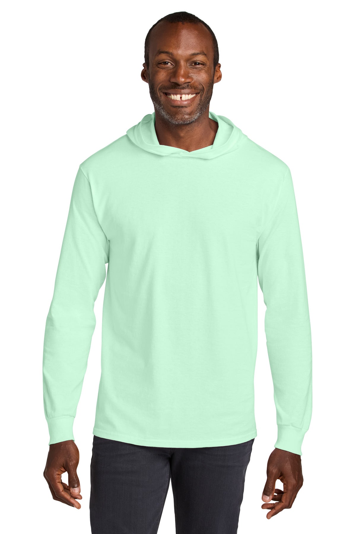 Jerzees Classics Unisex Cotton Long Sleeve Hooded T-Shirt 363LH