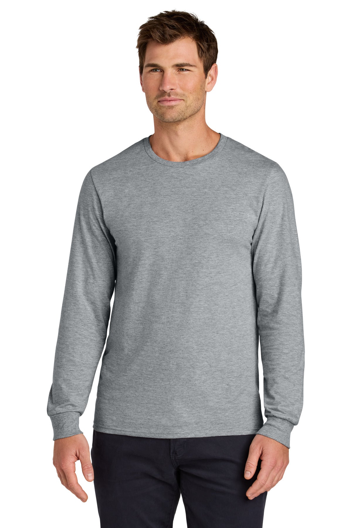 Jerzees Classics Unisex Cotton Long Sleeve T-Shirt 363L - Athletic Heather - 2XL
