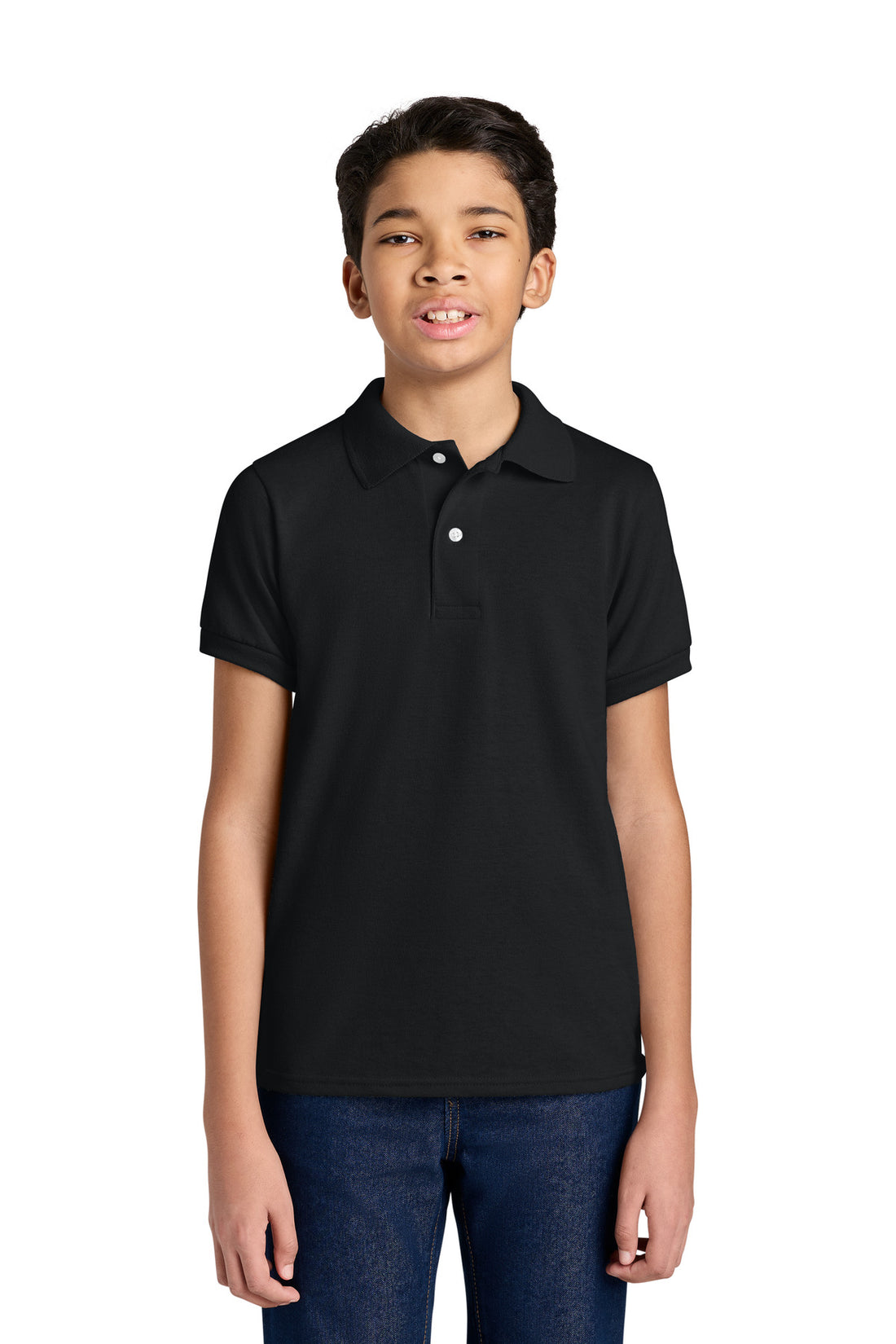 Jerzees® Youth Dri-Power® Sport Shirt 437B - Black - L