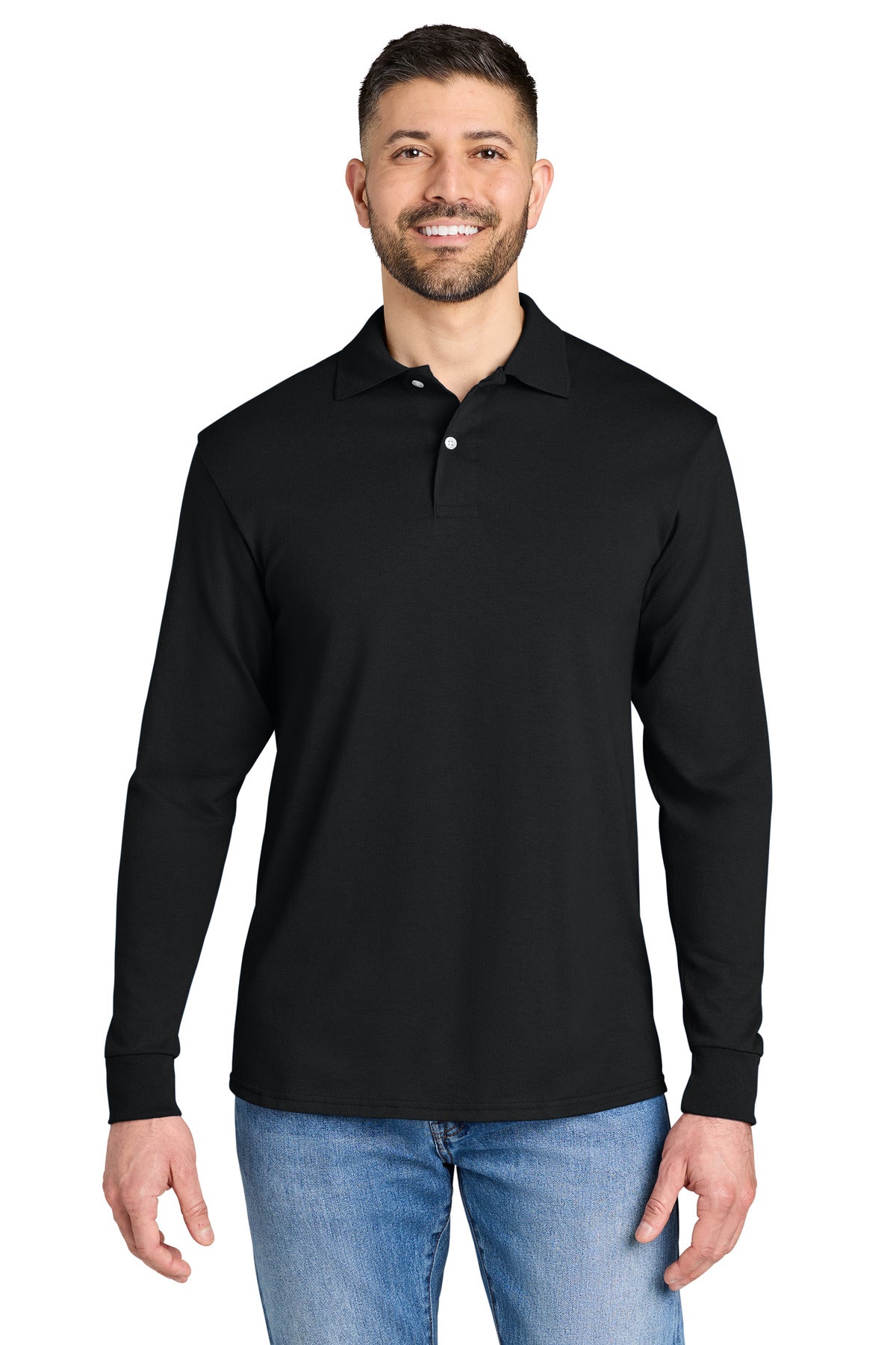 Jerzees® Dri-Power® Long Sleeve Sport Shirt 437LS - Black - 2XL
