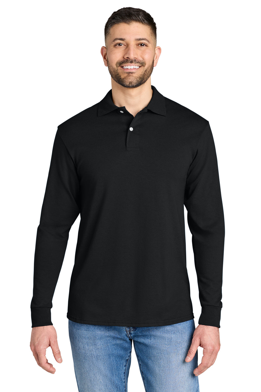 Jerzees® Dri-Power® Long Sleeve Sport Shirt 437LS - Black - 2XL