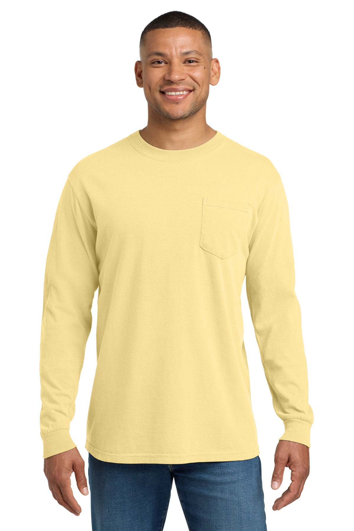 COMFORT COLORS ® Heavyweight Ring Spun Long Sleeve Pocket Tee. 4410