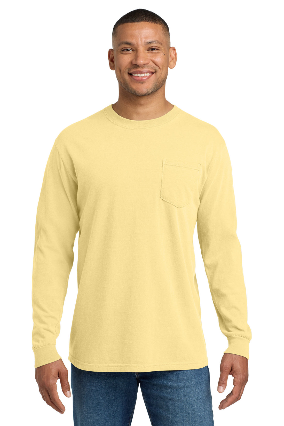 COMFORT COLORS ® Heavyweight Ring Spun Long Sleeve Pocket Tee. 4410