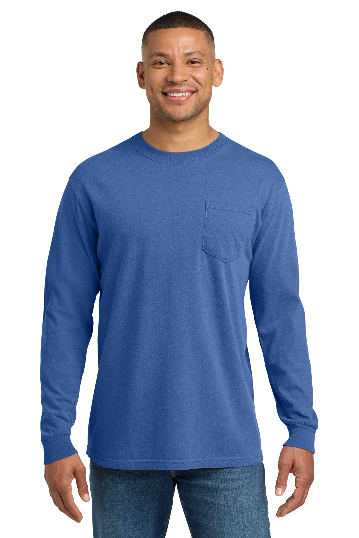 COMFORT COLORS ® Heavyweight Ring Spun Long Sleeve Pocket Tee. 4410