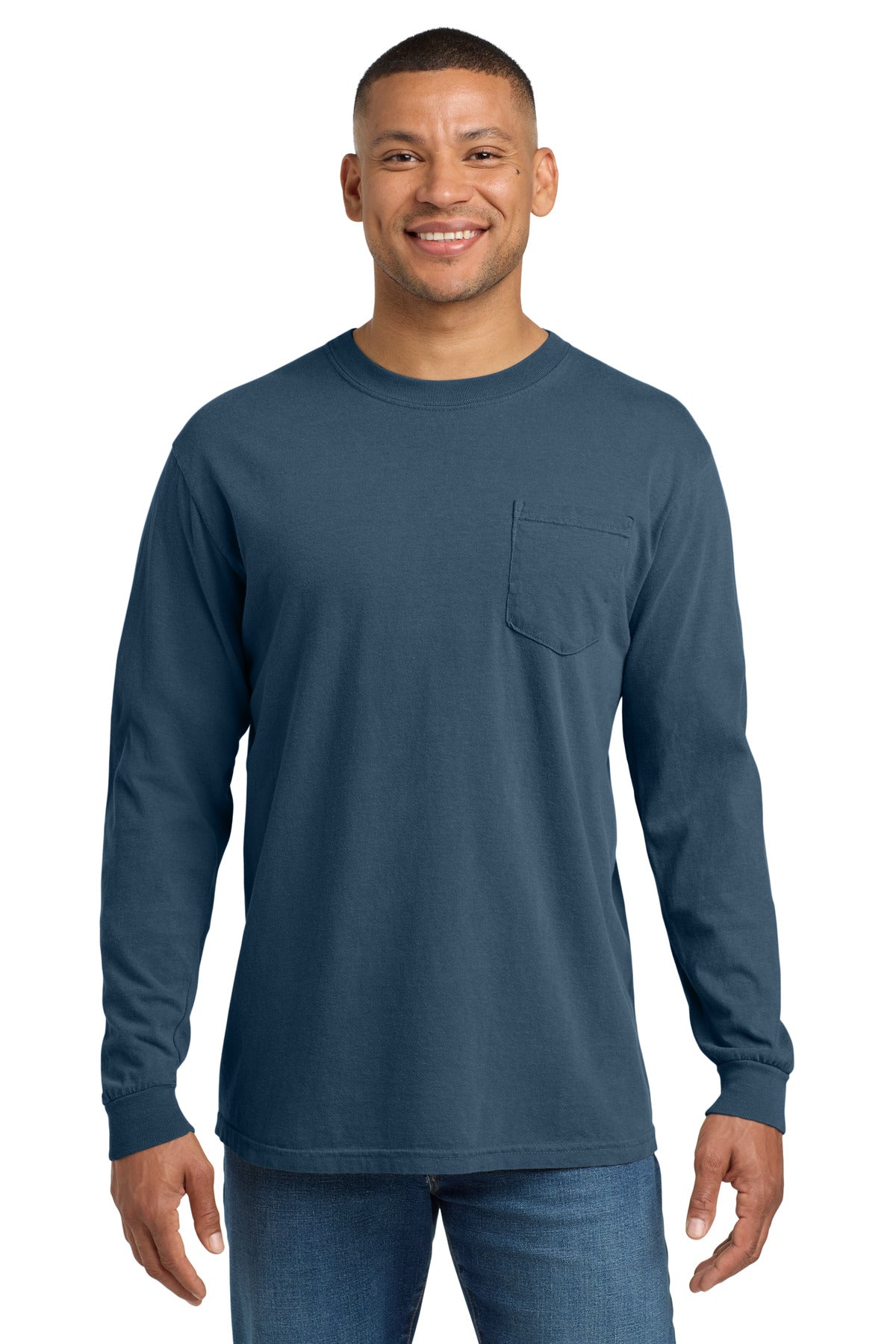 COMFORT COLORS ® Heavyweight Ring Spun Long Sleeve Pocket Tee. 4410