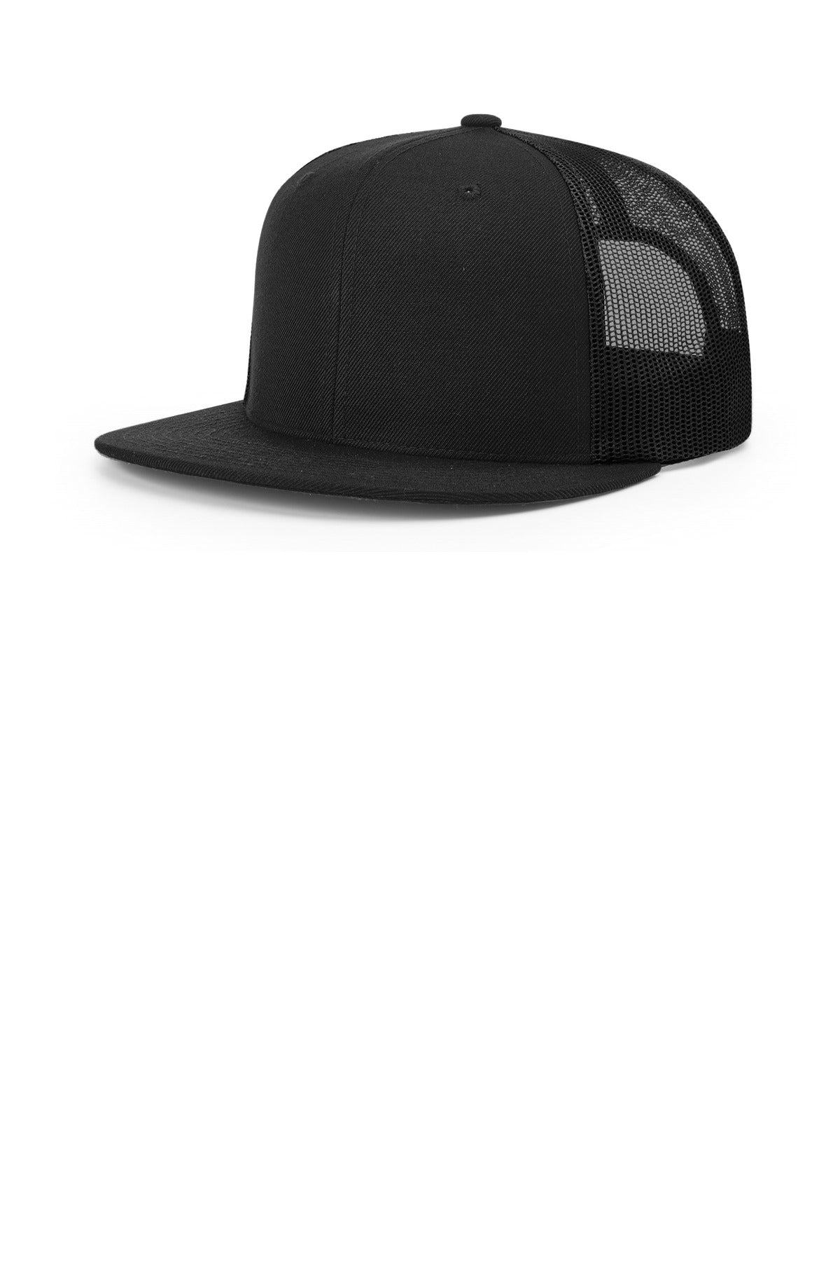 Richardson Acrylic-Wool Blend Flatbill Trucker 511 - Black - OSFA