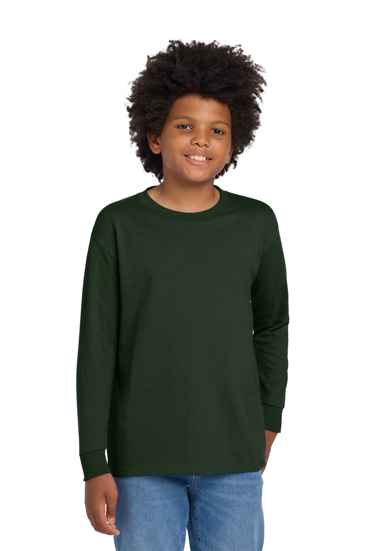 Gildan® Youth Heavy Cotton 100% Cotton Long Sleeve T-Shirt. 5400B