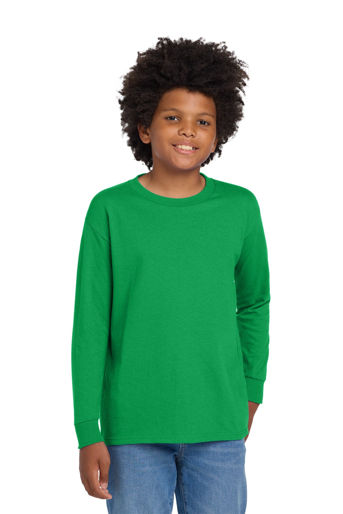 Gildan® Youth Heavy Cotton 100% Cotton Long Sleeve T-Shirt. 5400B