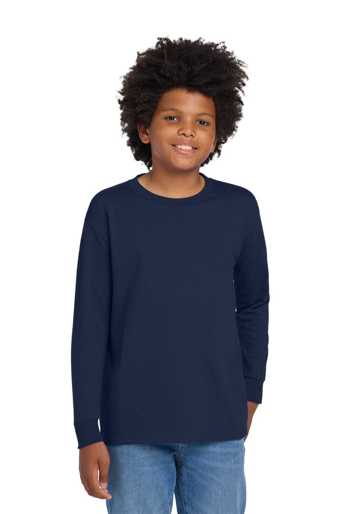 Gildan® Youth Heavy Cotton 100% Cotton Long Sleeve T-Shirt. 5400B