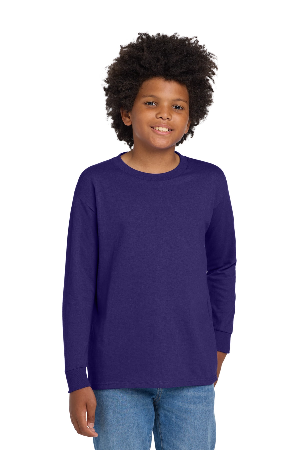 Gildan® Youth Heavy Cotton 100% Cotton Long Sleeve T-Shirt. 5400B