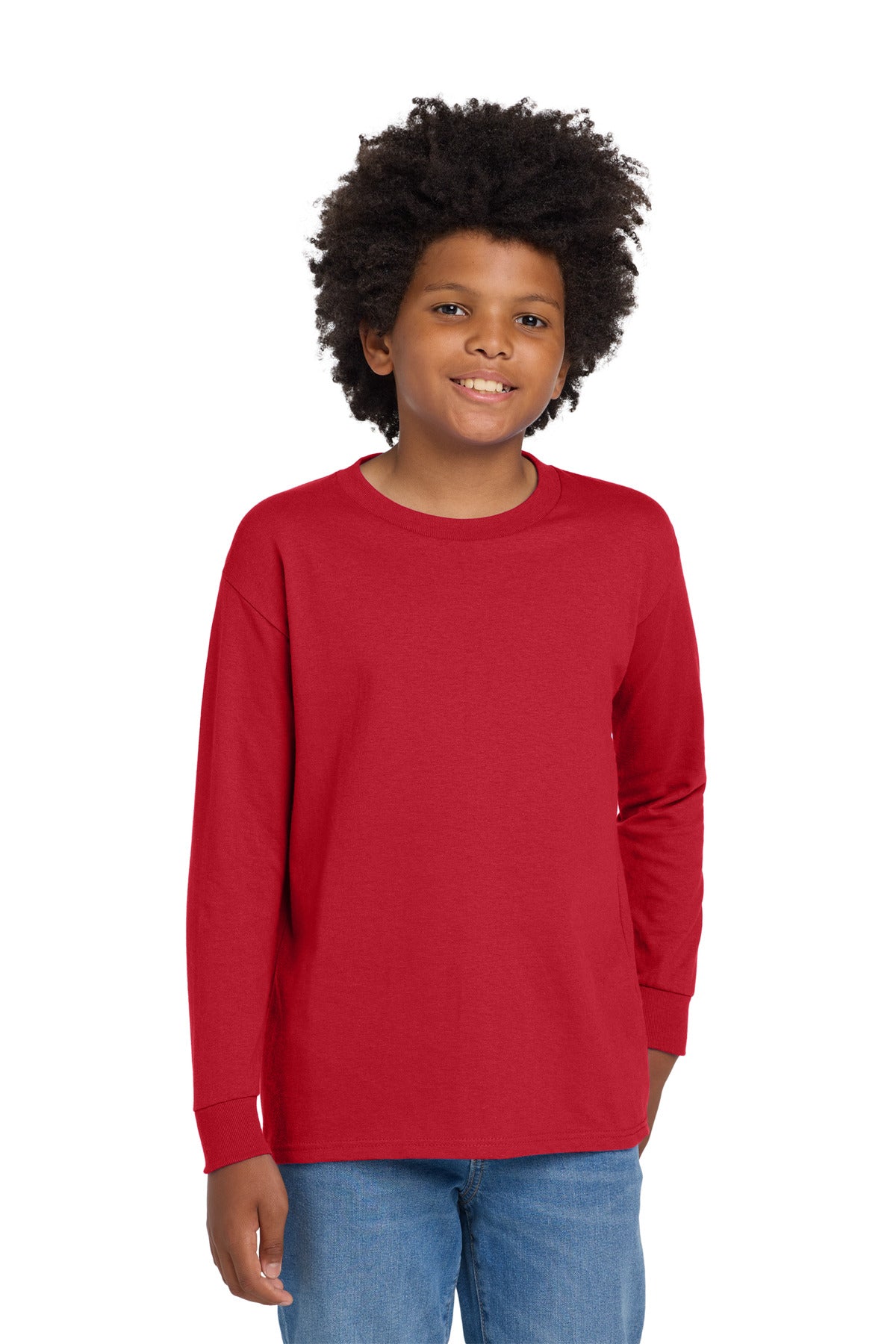 Gildan® Youth Heavy Cotton 100% Cotton Long Sleeve T-Shirt. 5400B