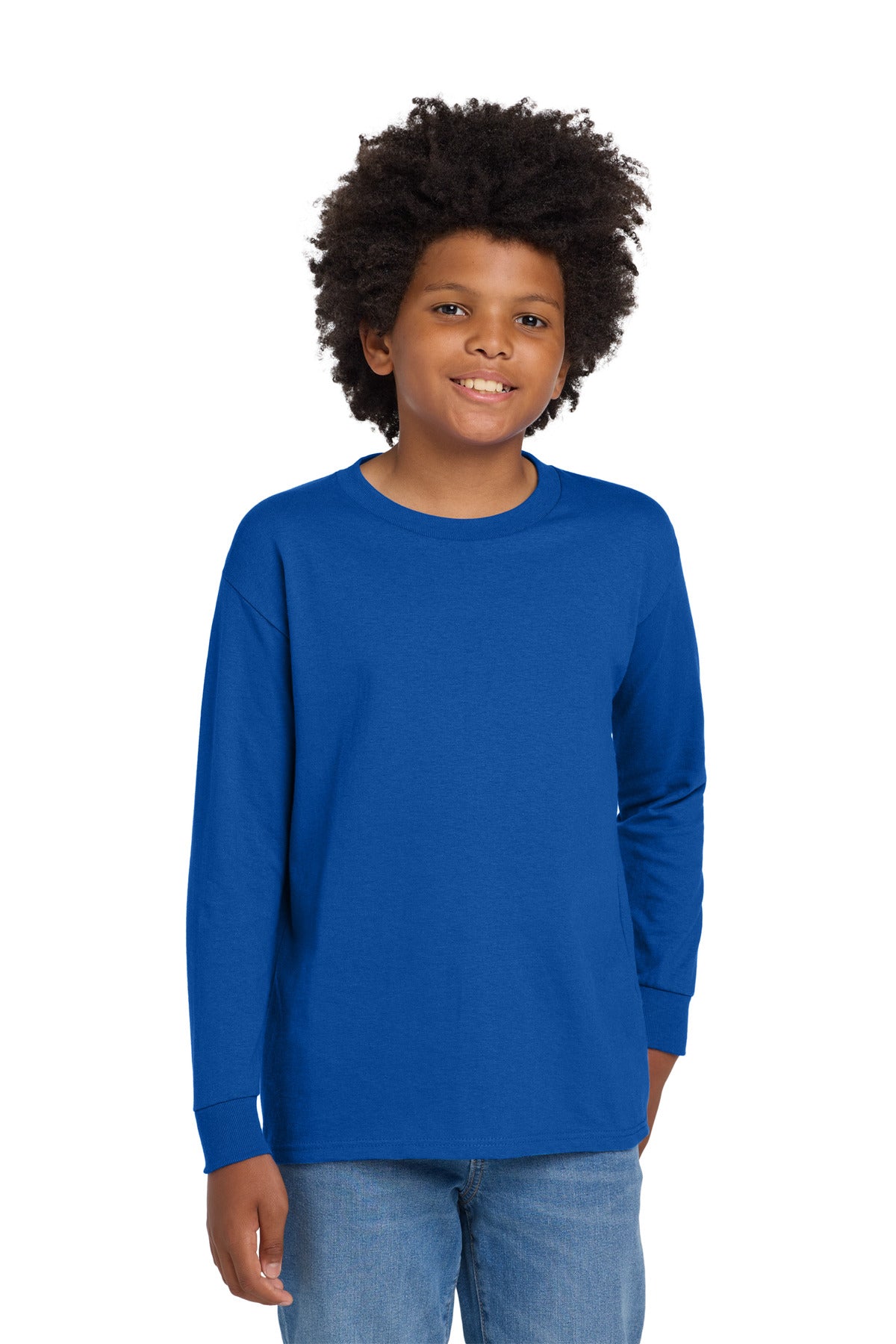 Gildan® Youth Heavy Cotton 100% Cotton Long Sleeve T-Shirt. 5400B