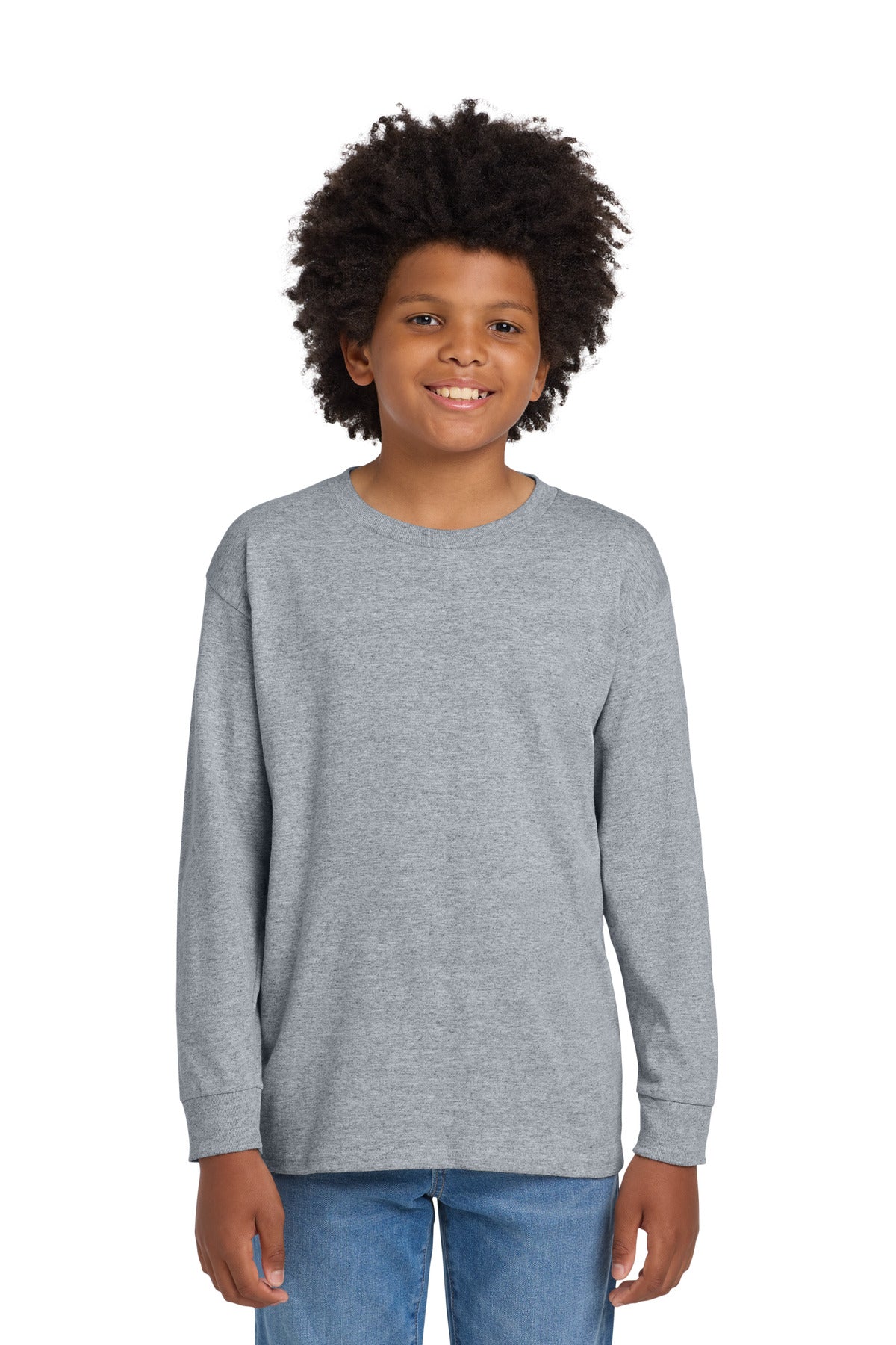 Gildan® Youth Heavy Cotton 100% Cotton Long Sleeve T-Shirt. 5400B