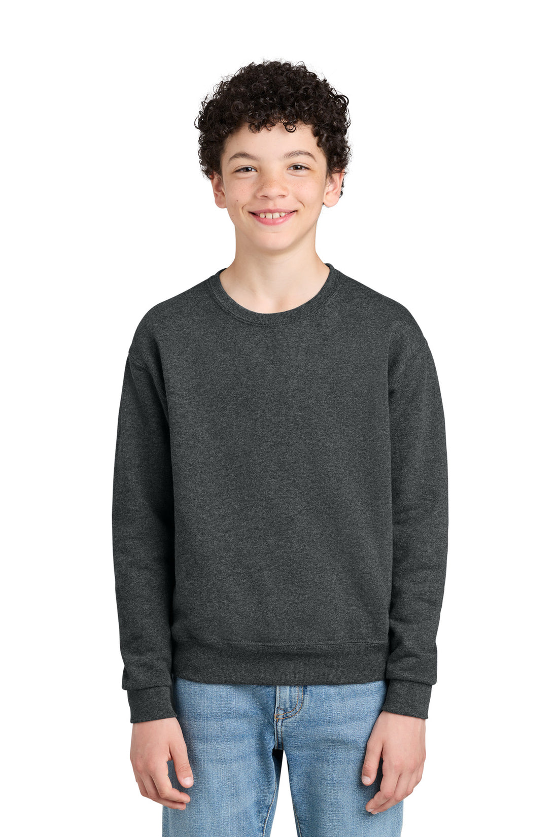 Jerzees® - Youth NuBlend® Crewneck Sweatshirt.  562B - Black Heather - L