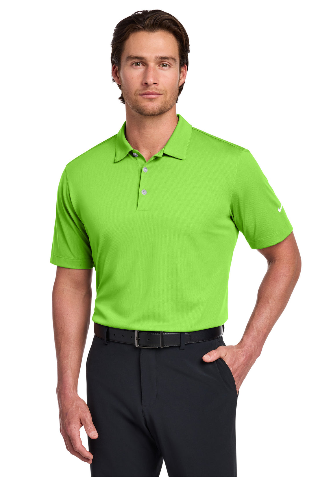 Nike Dri-FIT Vertical Mesh Polo. 637167 - Action Green - 2XL