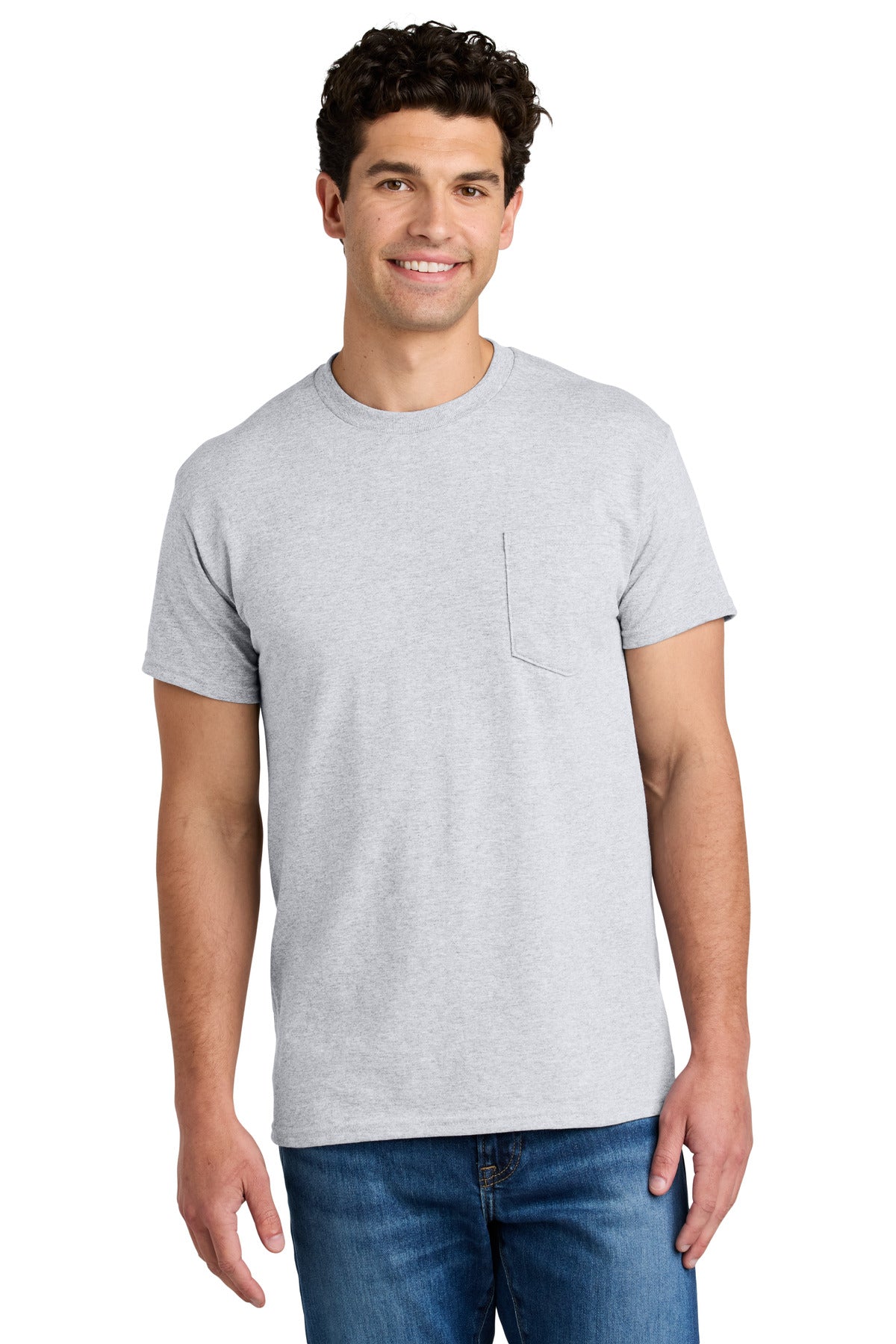 Gildan® - DryBlend® 50 Cotton/50 Poly Pocket T-Shirt. 8300 - Ash Grey - 2XL