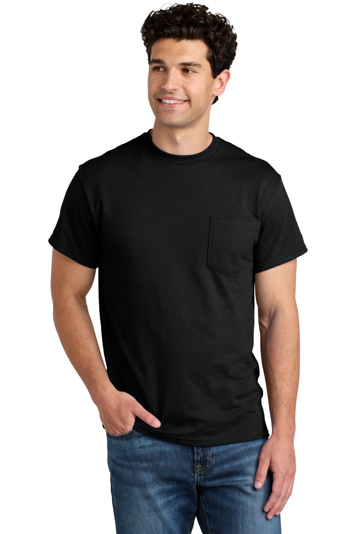 Gildan® - DryBlend® 50 Cotton/50 Poly Pocket T-Shirt. 8300