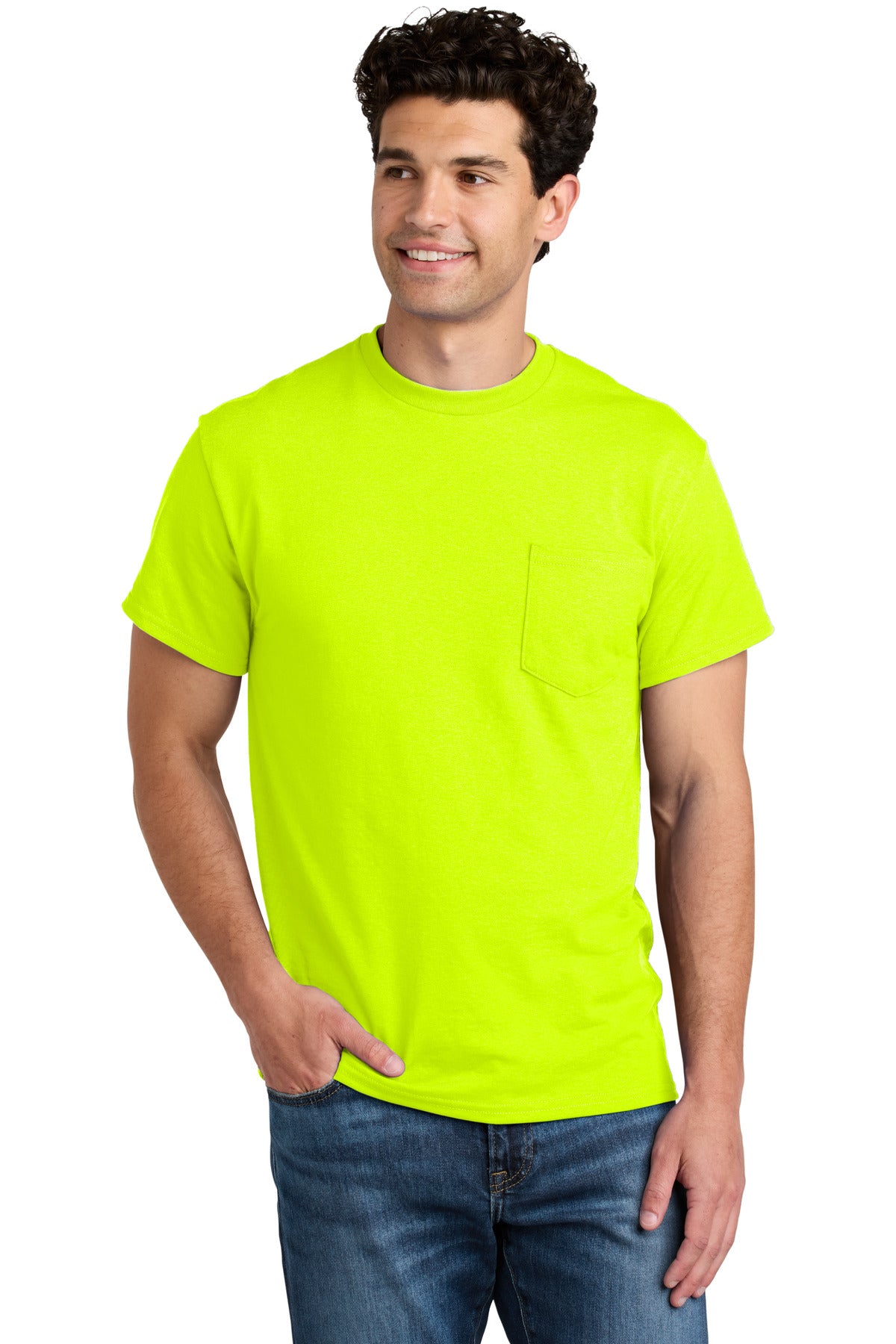 Gildan® - DryBlend® 50 Cotton/50 Poly Pocket T-Shirt. 8300