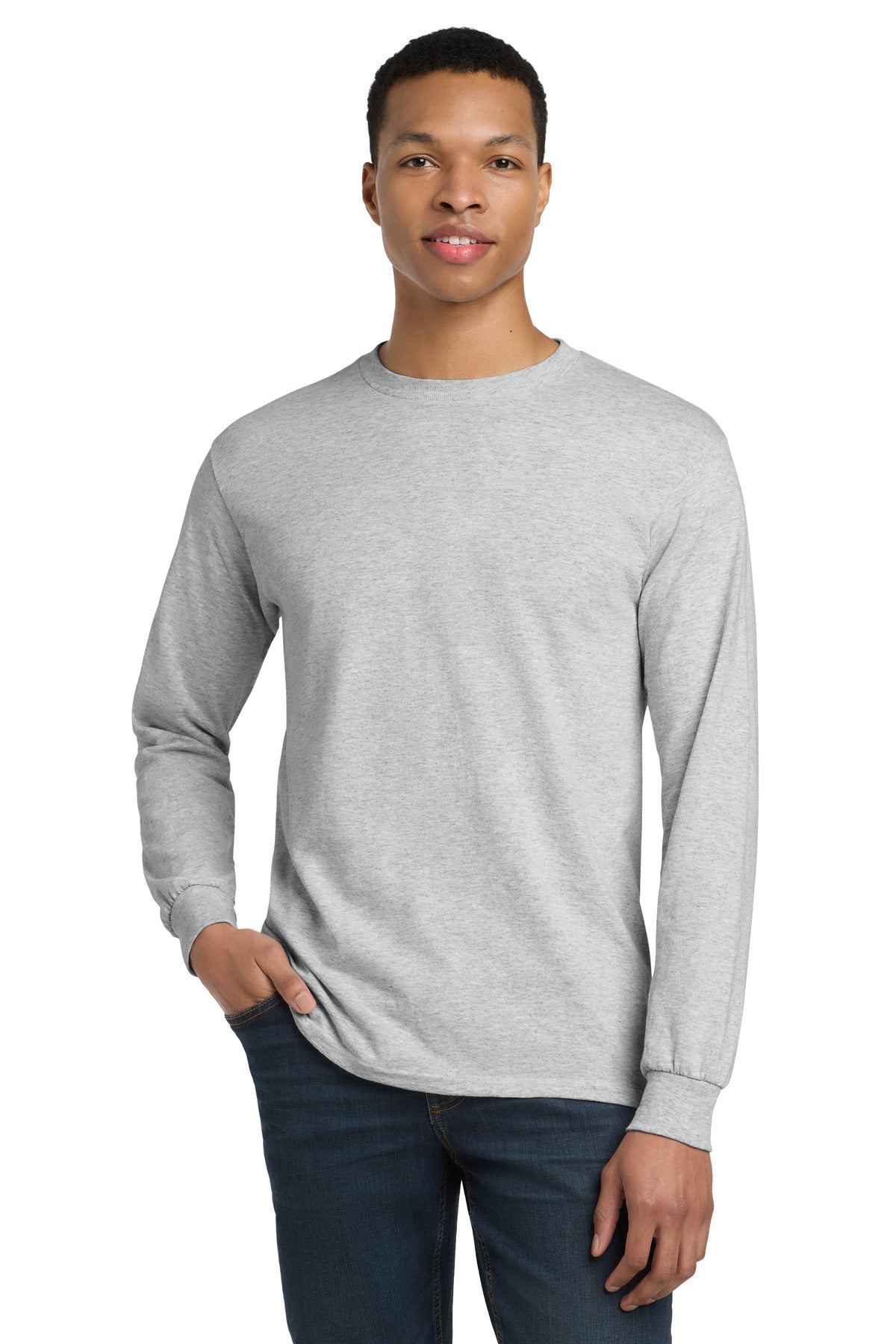 Gildan® - DryBlend® 50 Cotton/50 Poly Long Sleeve T-Shirt. 8400 - Ash Grey - 2XL
