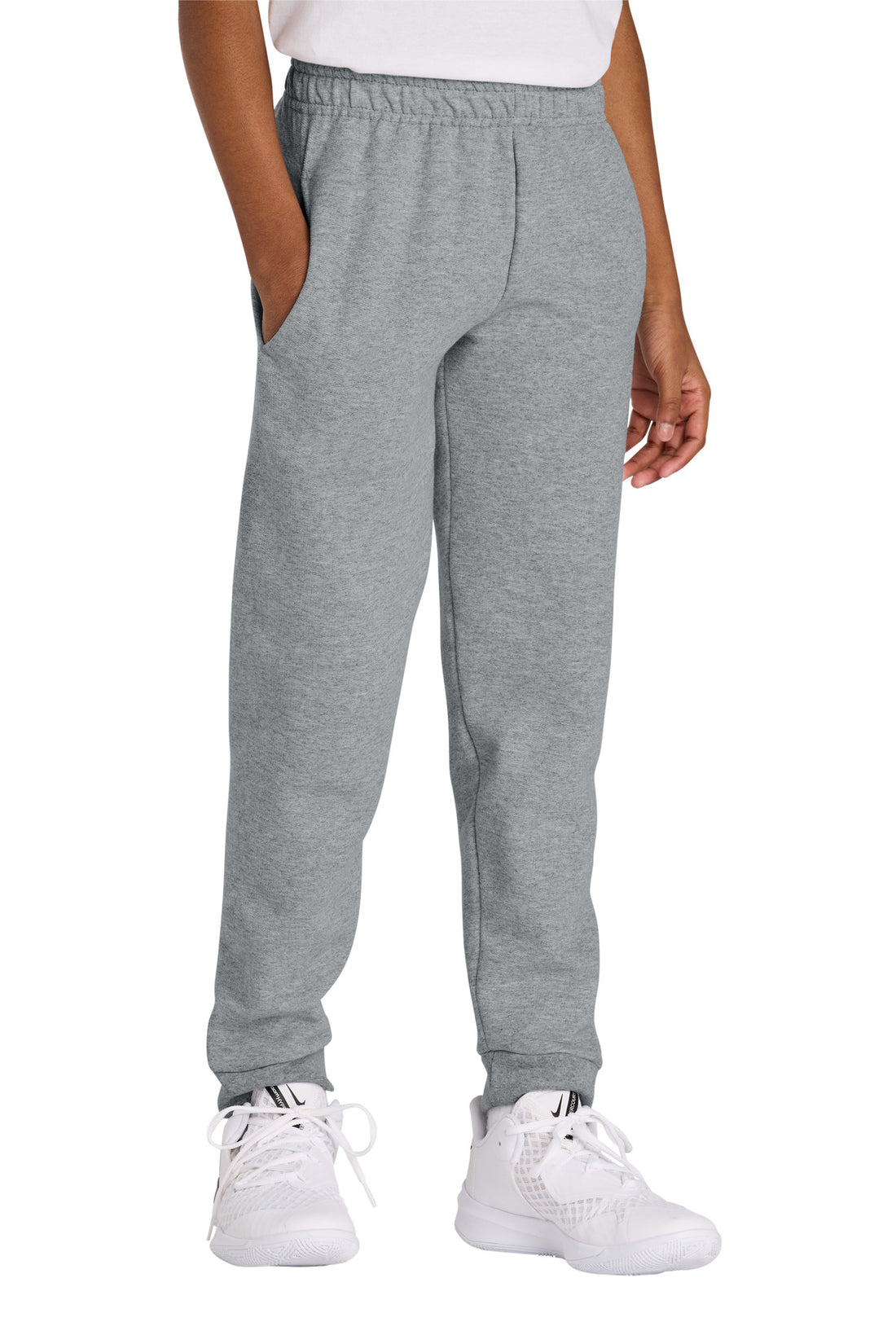 Jerzees® Youth NuBlend® Jogger Sweatpant 975B - Athletic Heather - L