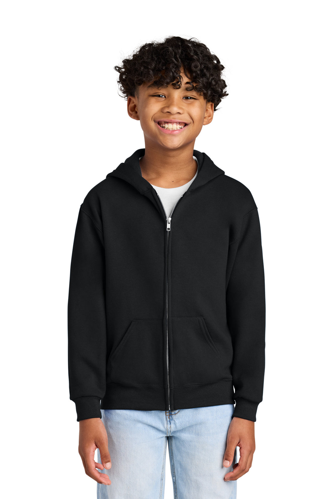 Jerzees® - Youth NuBlend® Full-Zip Hooded Sweatshirt.  993B