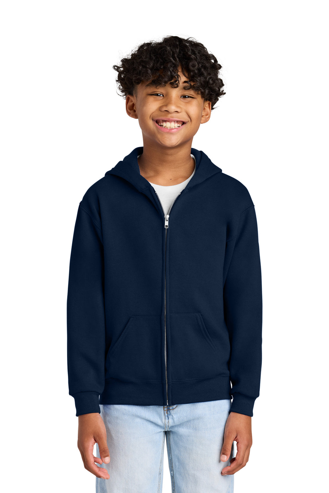 Jerzees® - Youth NuBlend® Full-Zip Hooded Sweatshirt.  993B