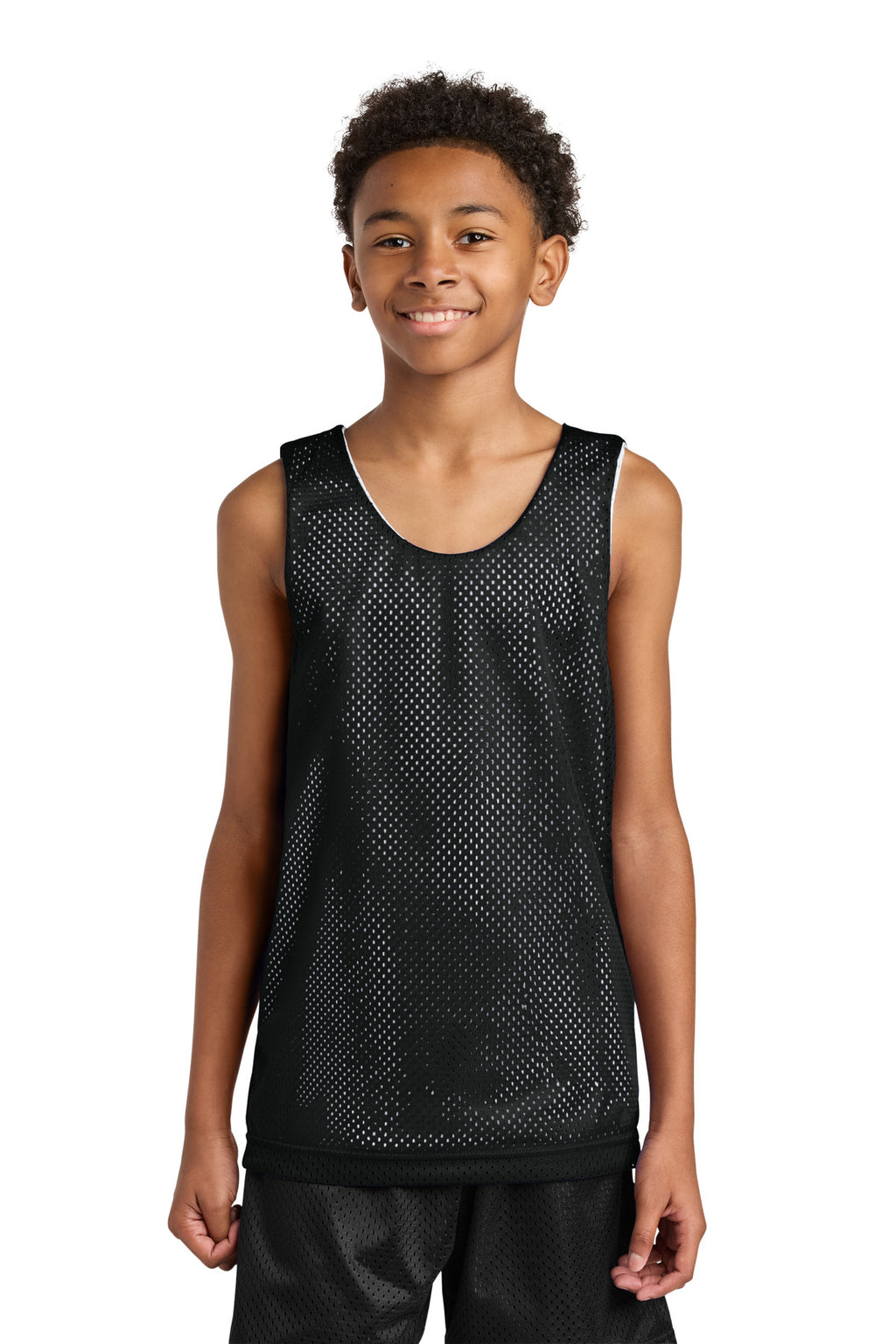 A4 Sprint Youth Reversible Mesh Tank A4N2206 - Black/ White - L