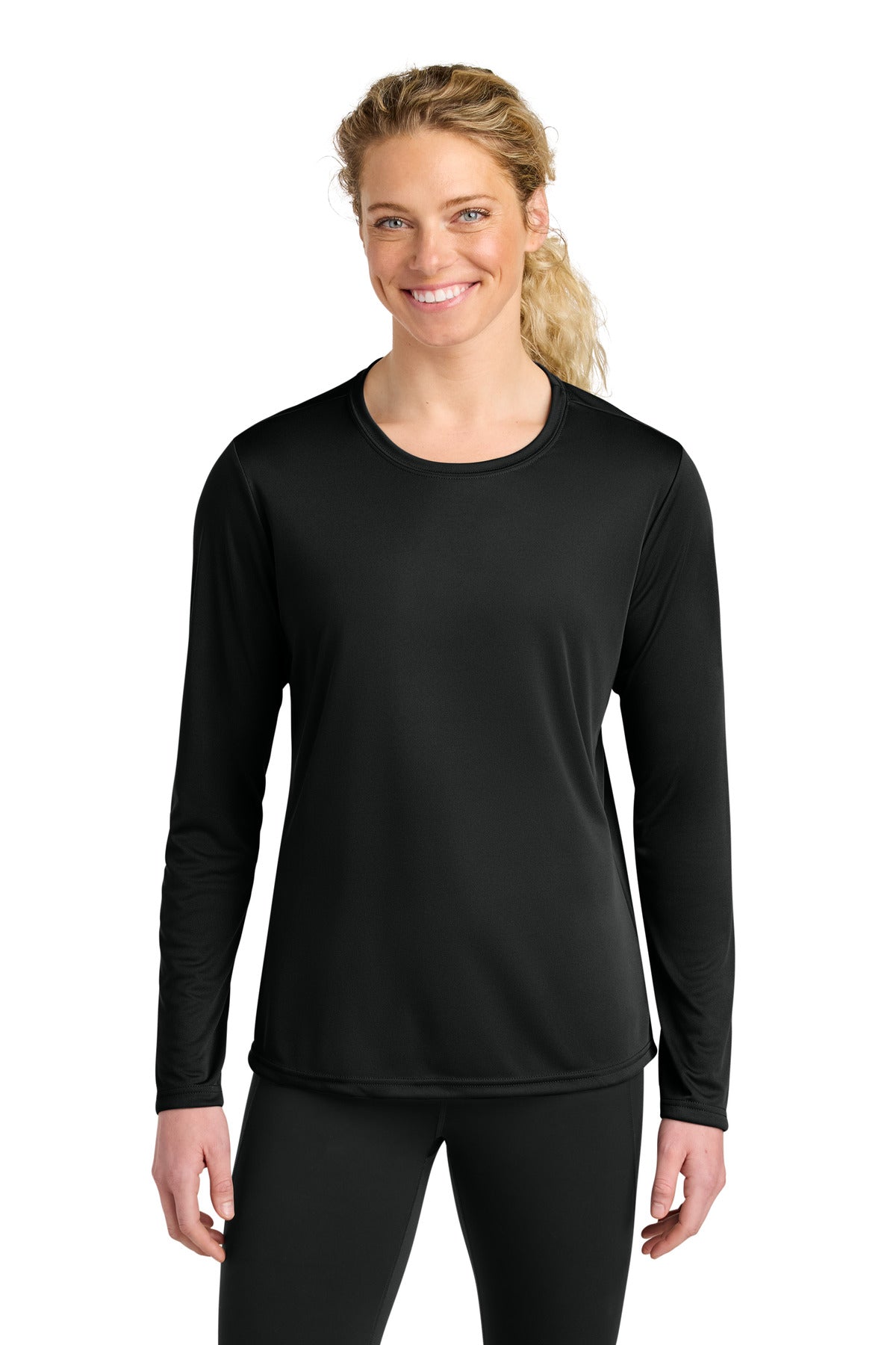 A4 Women's Cooling Performance Long Sleeve Tee A4NW3002 - Black - 2XL