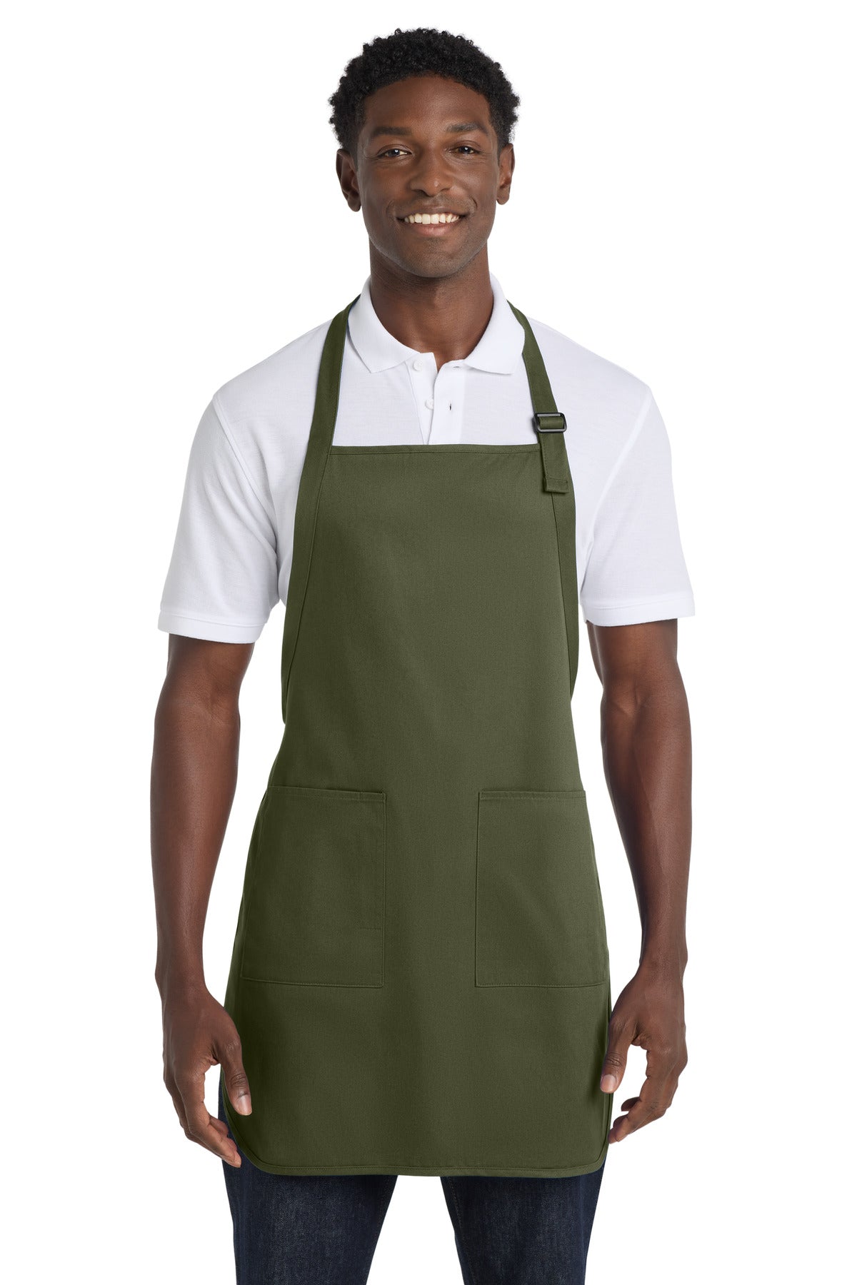 Port Authority® Full-Length Apron with Pockets.  A500