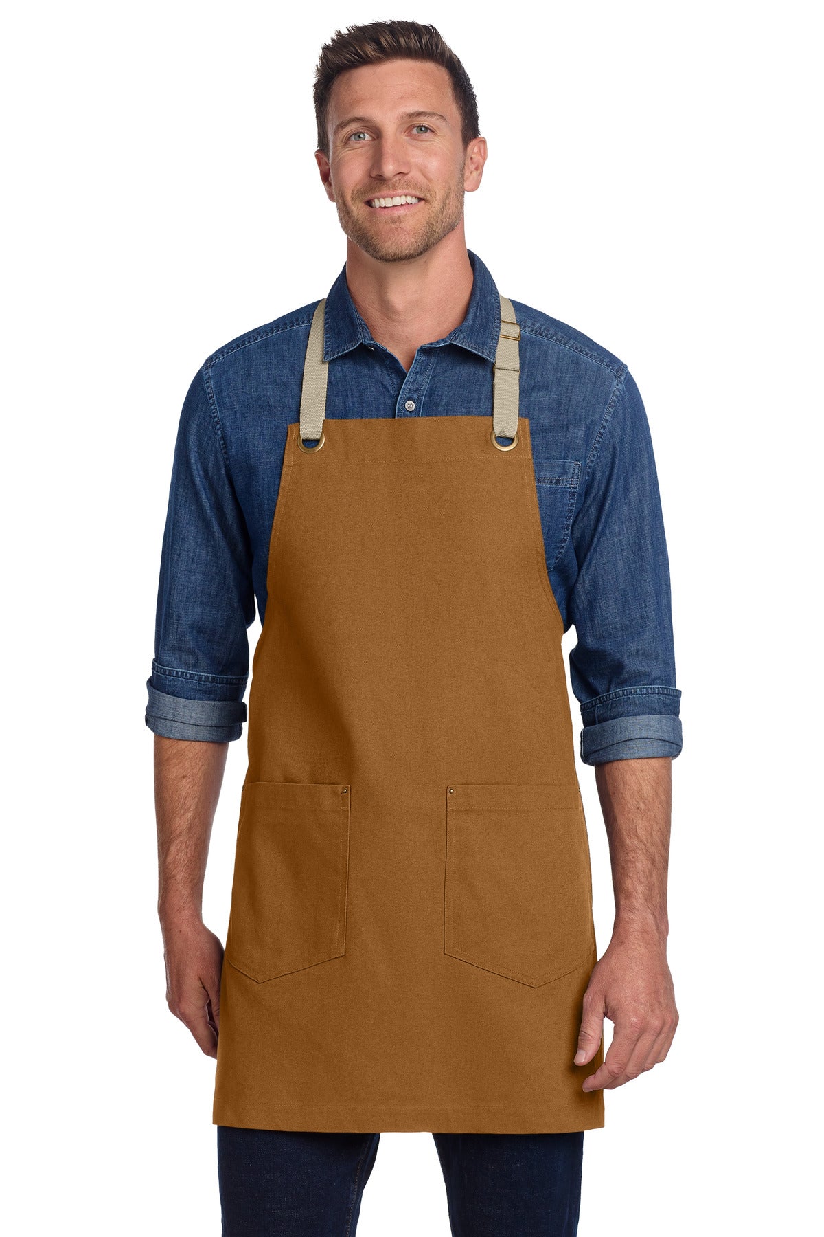 Port Authority® Canvas Full-Length Two-Pocket Apron A815