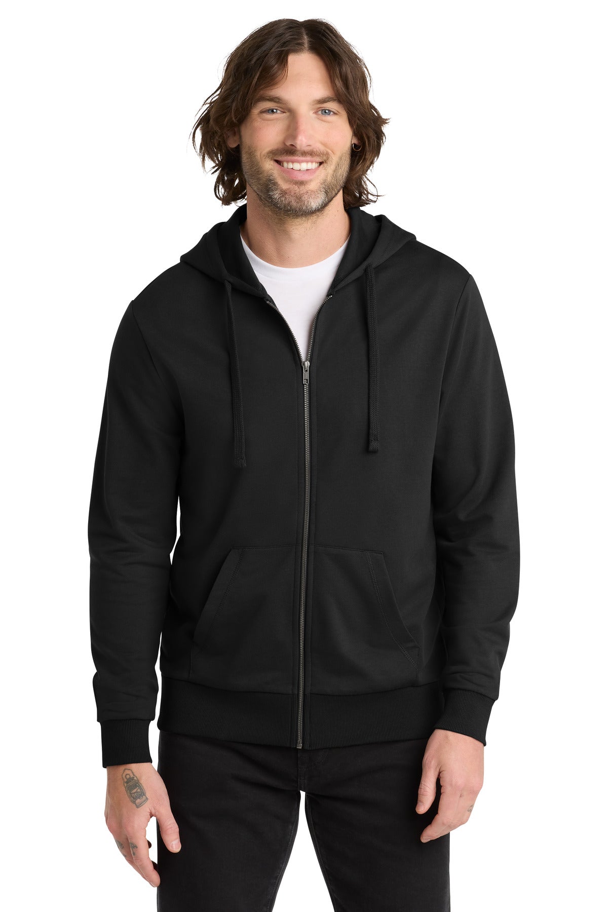 Allmade® Unisex Organic French Terry Full-Zip Hoodie AL4002 - Deep Black - 2XL