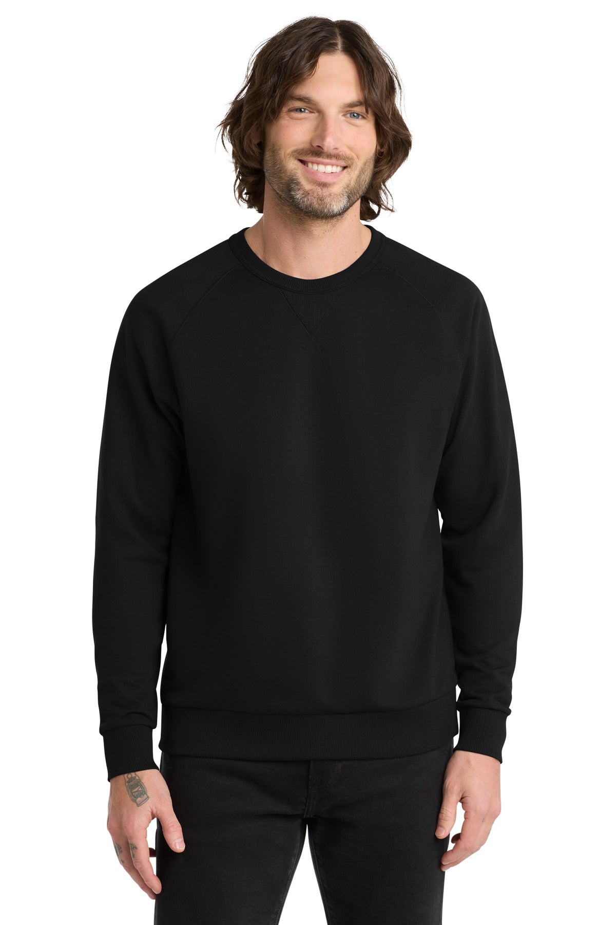 Allmade® Unisex Organic French Terry Crewneck Sweatshirt AL4004 - Deep Black - 2XL